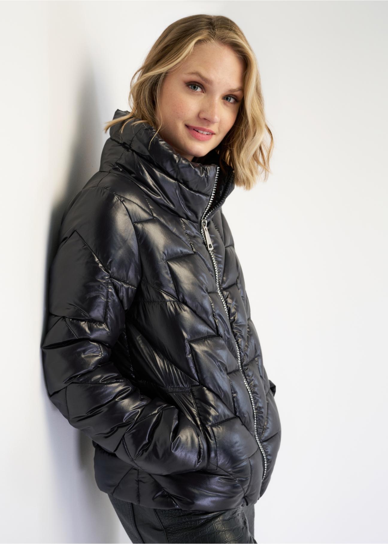 Women's quilted autumn jacket KURDT-0380-99(Z22)-01