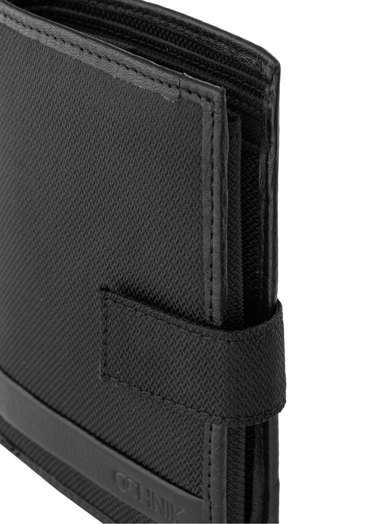 Black folding men's wallet PORMN-0017-99(Z23)-06