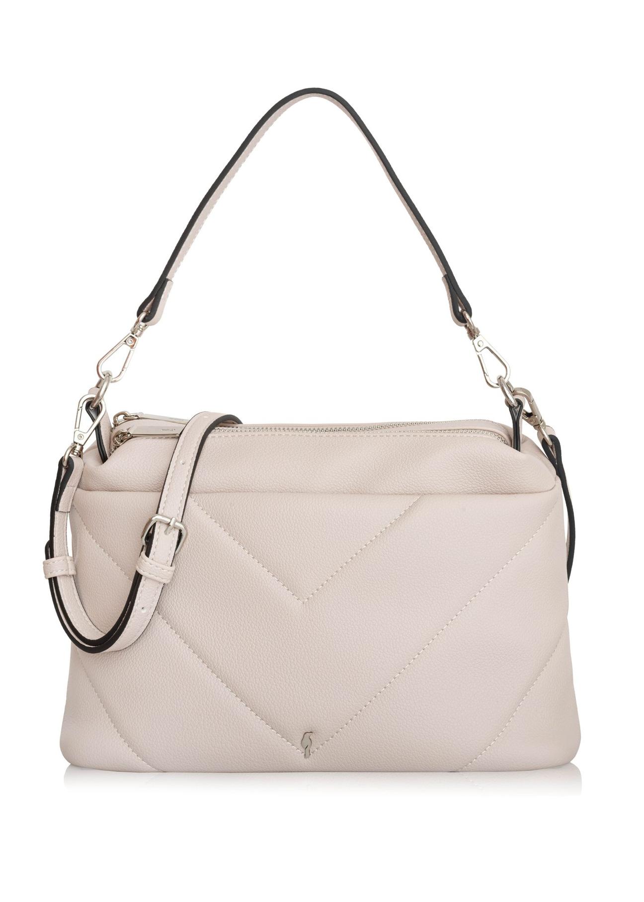 Cream quilted handbag TOREC-0898-12(W24)