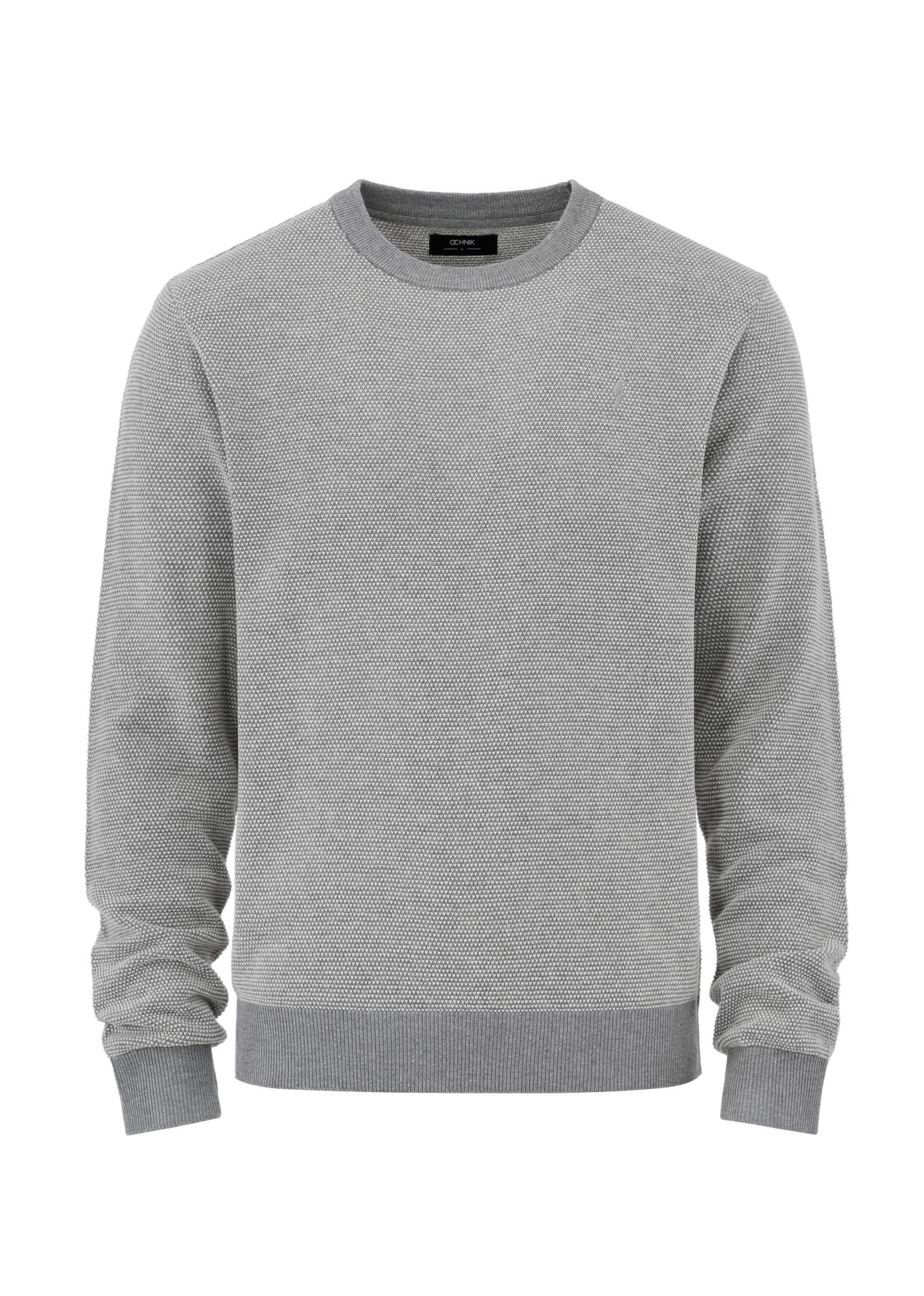 Grey cotton men's sweater SWEMT-0142-91(W24)-06