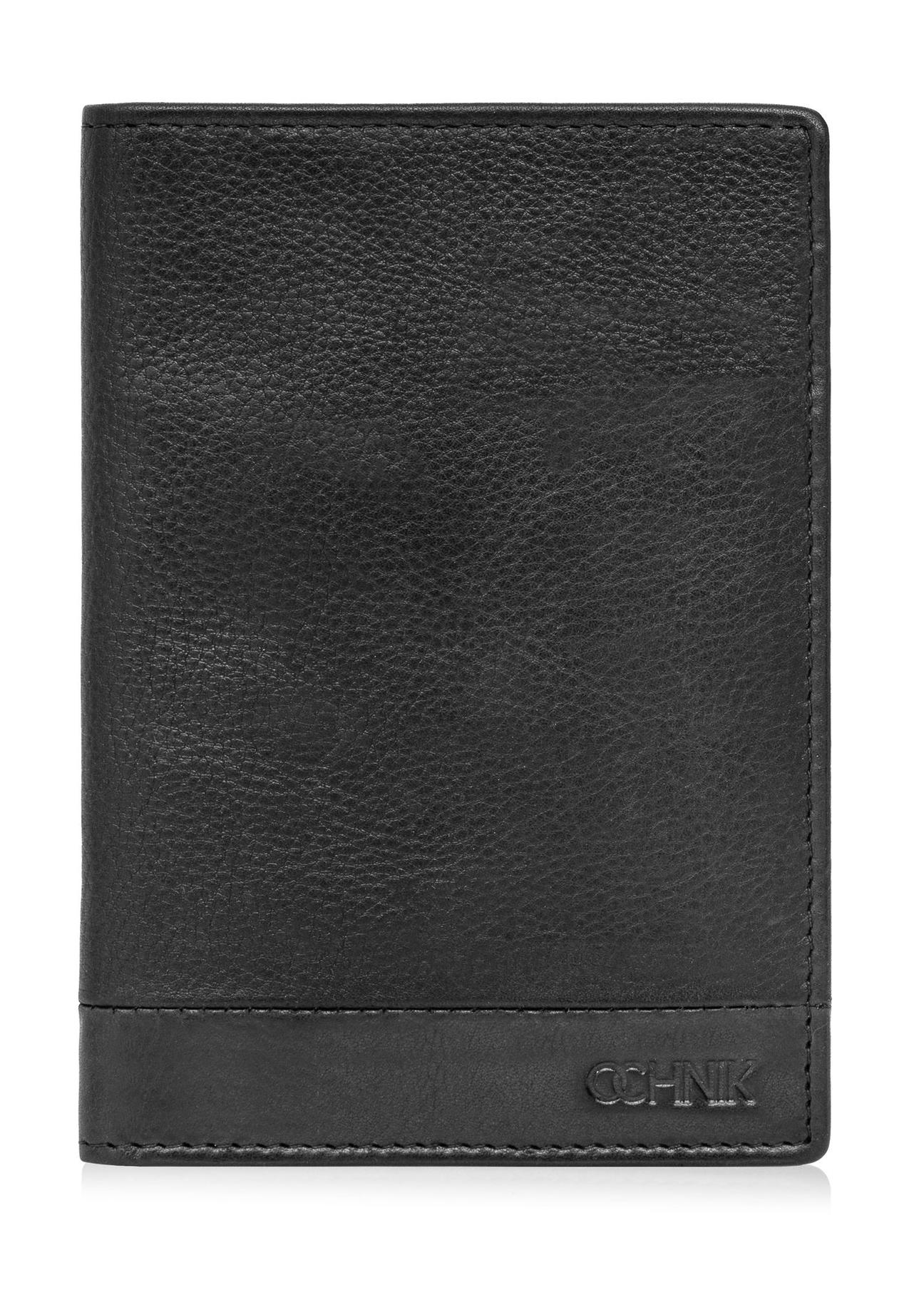 Black unzipped men's wallet PORMS-0626-99(Z24)-01