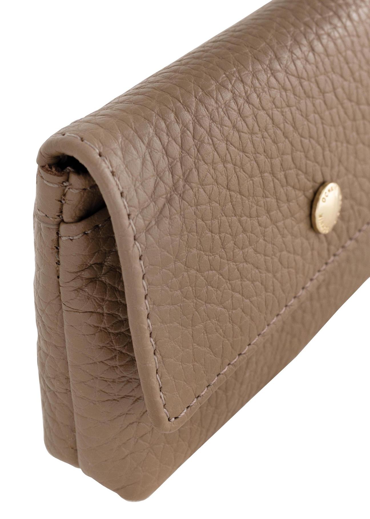 Non-stiff beige leather wallet PORES-0895-81(Z23)-05