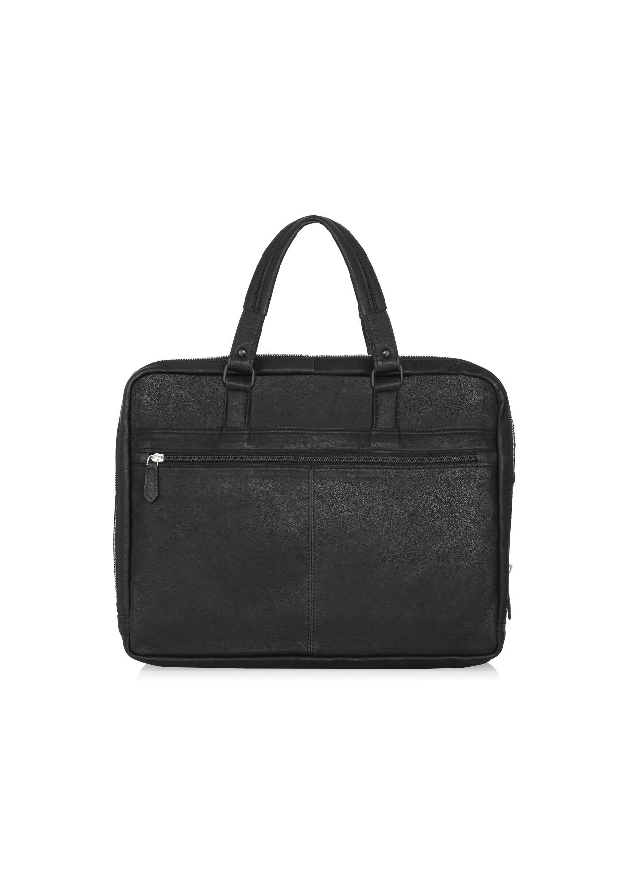 Black leather men's bag TORMS-0047N-99(Z24)-02