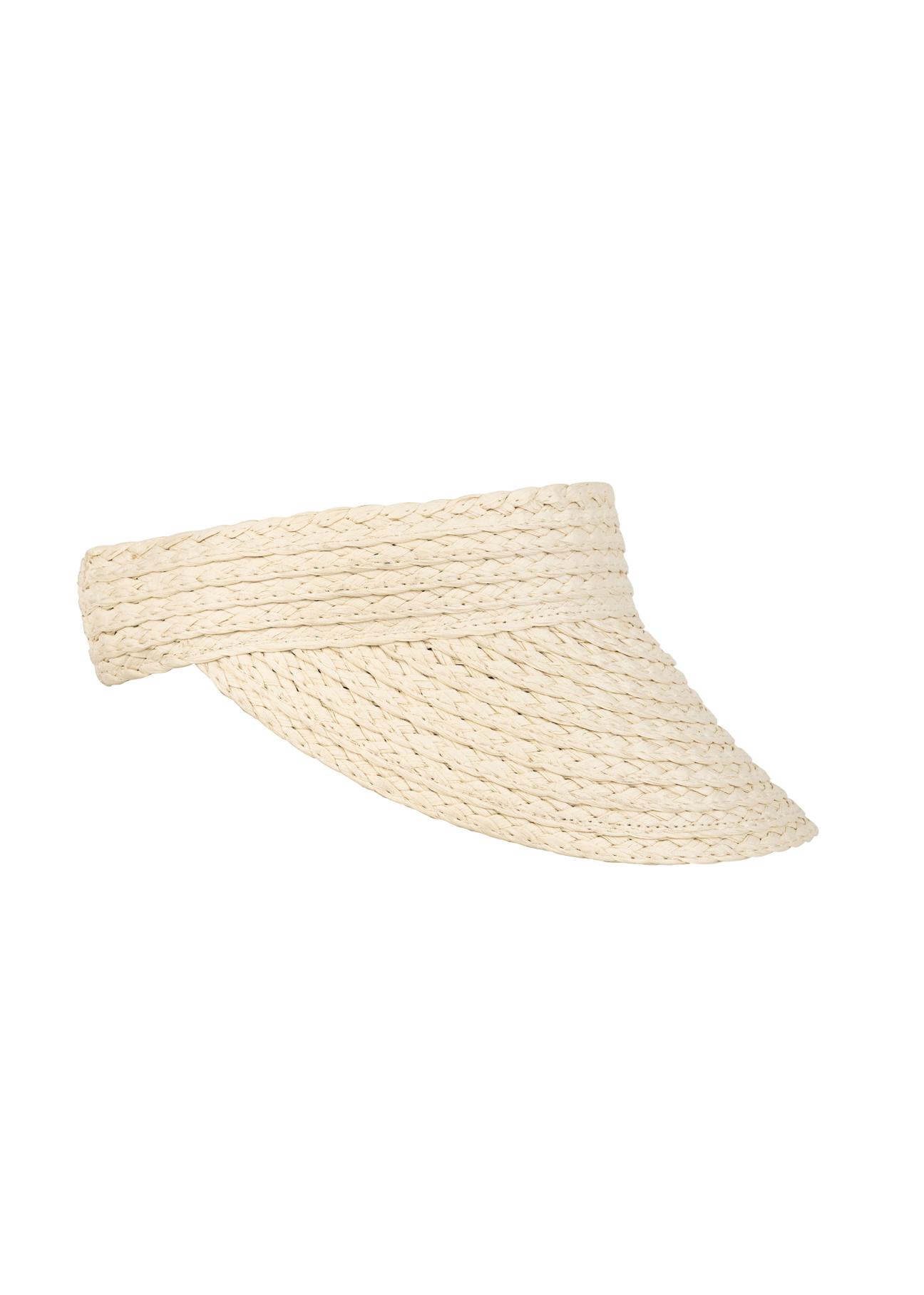 Women's braided straw visor KAPDT-0032-23(W24)-03