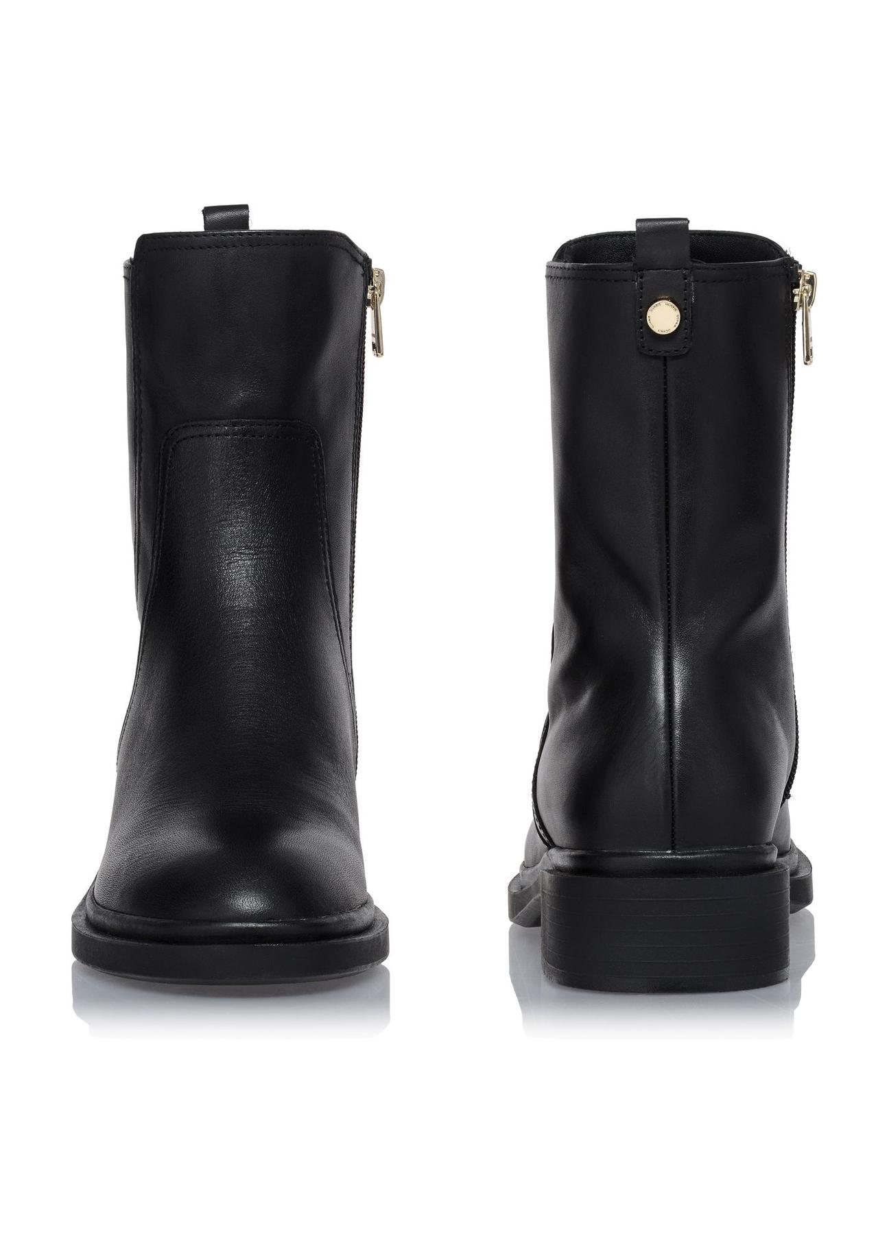 Women's black leather boots BUTYD-1033-99(Z23)-03