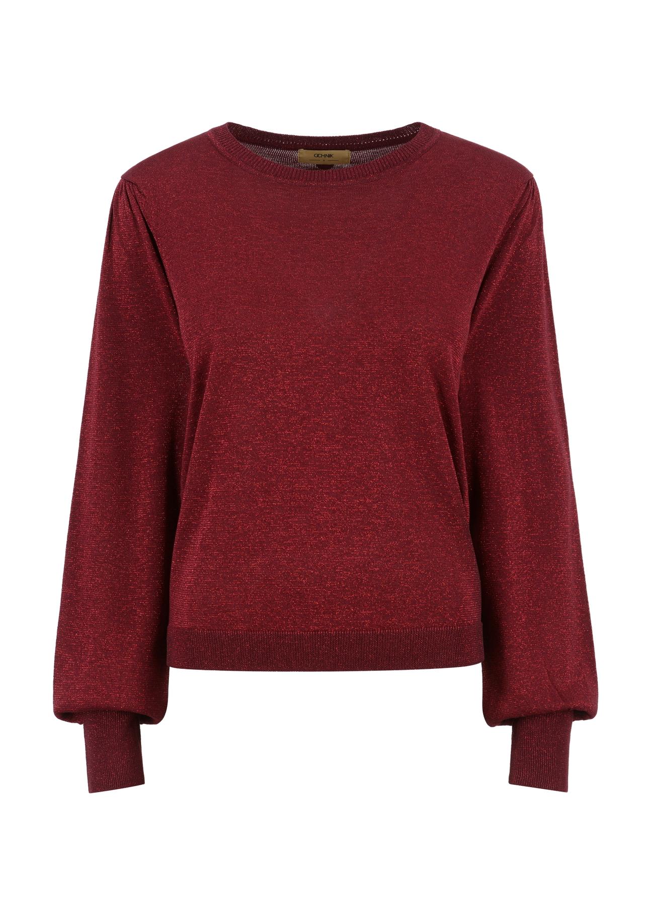 Maroon shiny sweater for women SWEDT-0182-49(Z23)-04