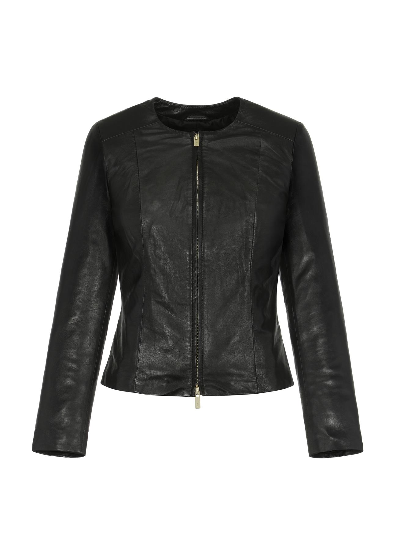 Women's classic leather jacket KURDS-0209-1323(W23)-03