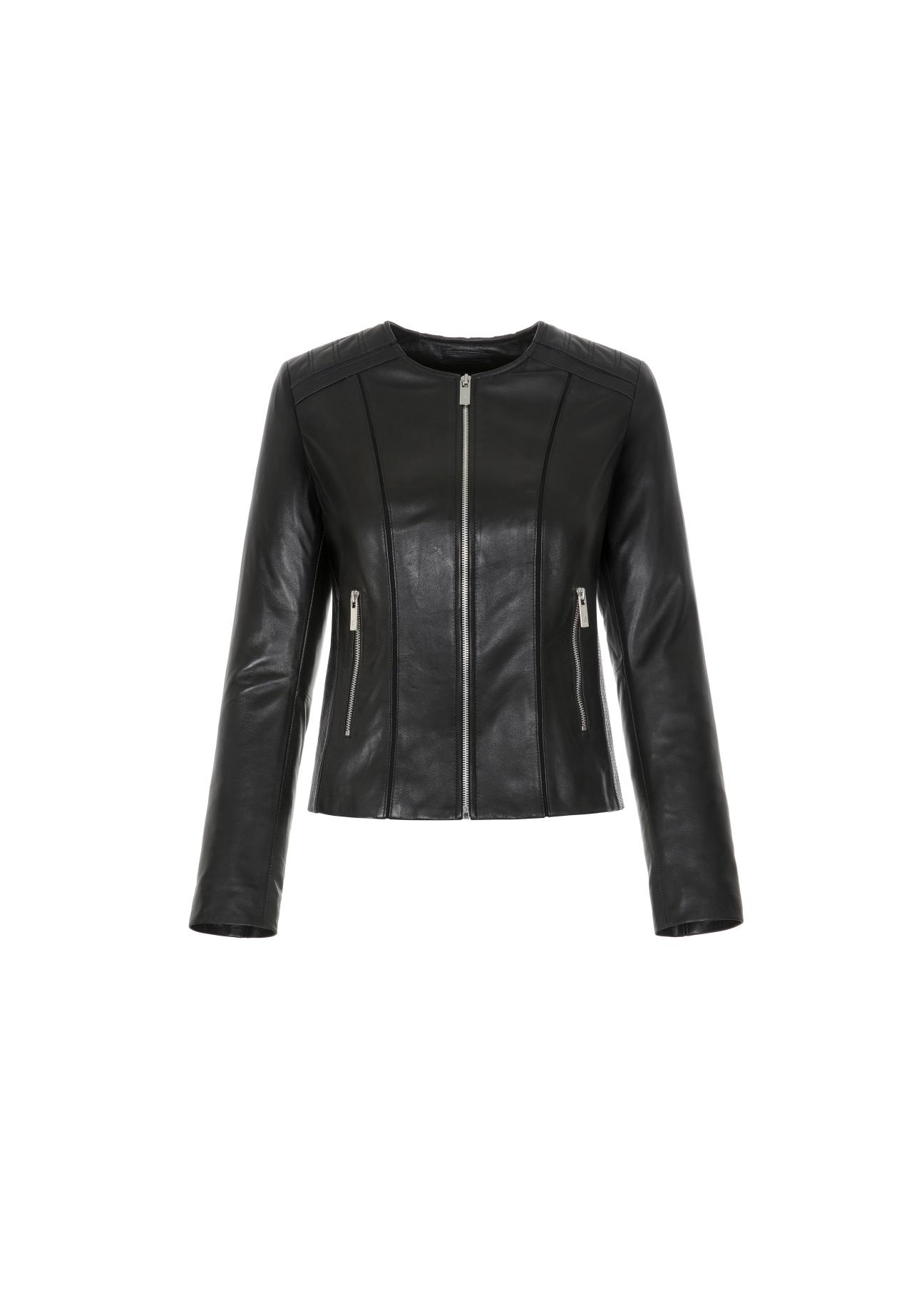 Women's waisted leather jacket KURDS-0354-5506(KS)-03