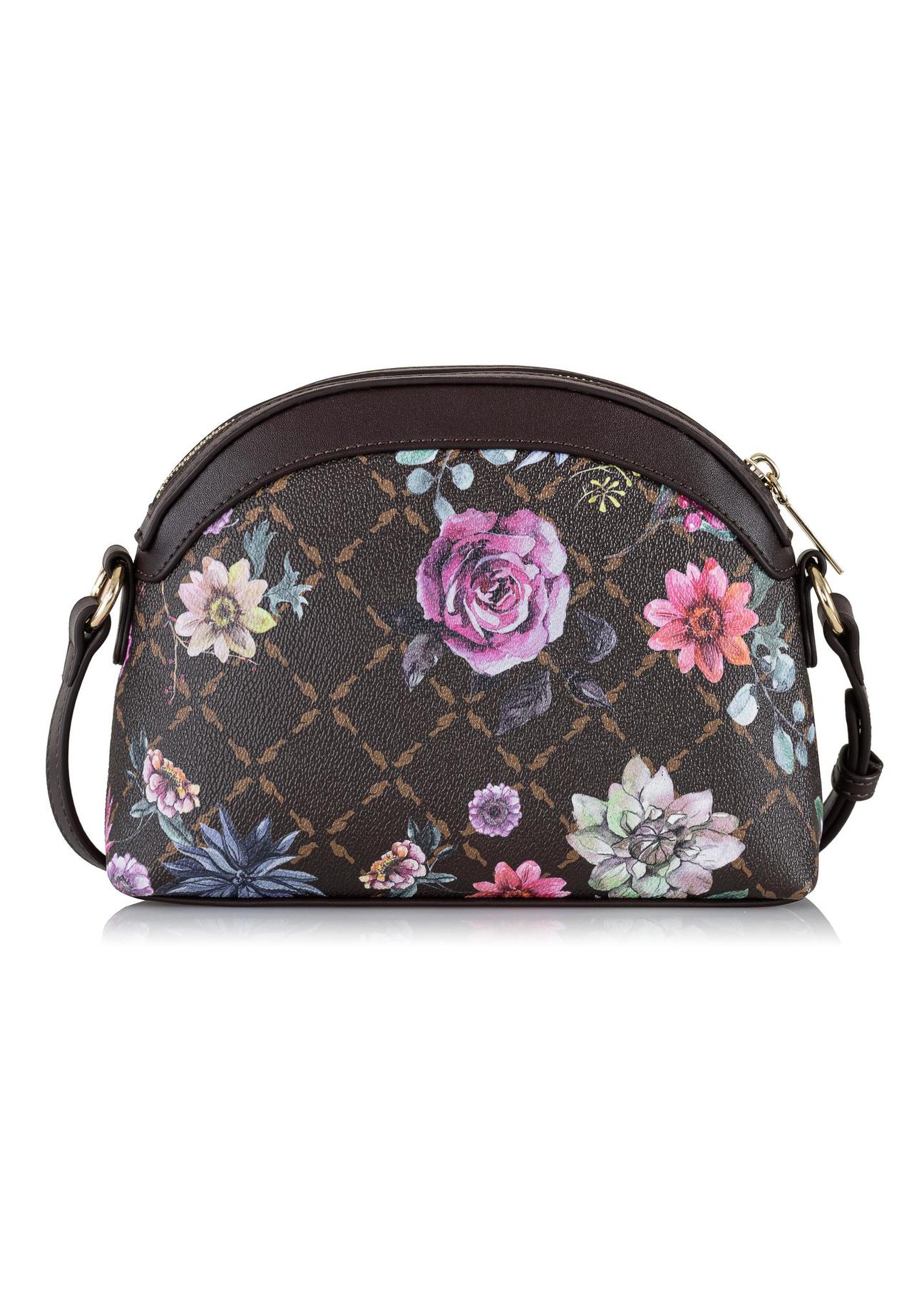 Small brown floral handbag for women TOREC-0817-15(Z23)-04