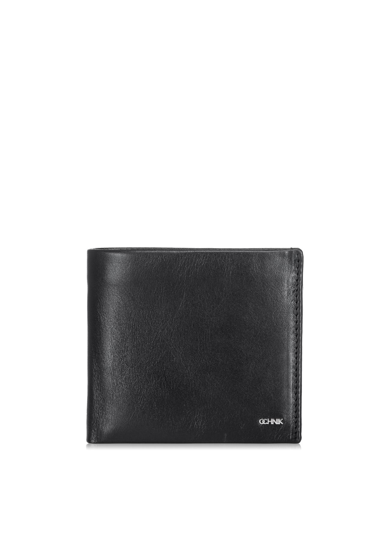 Black leather men's wallet PORMS-0408A-99(Z23)-01