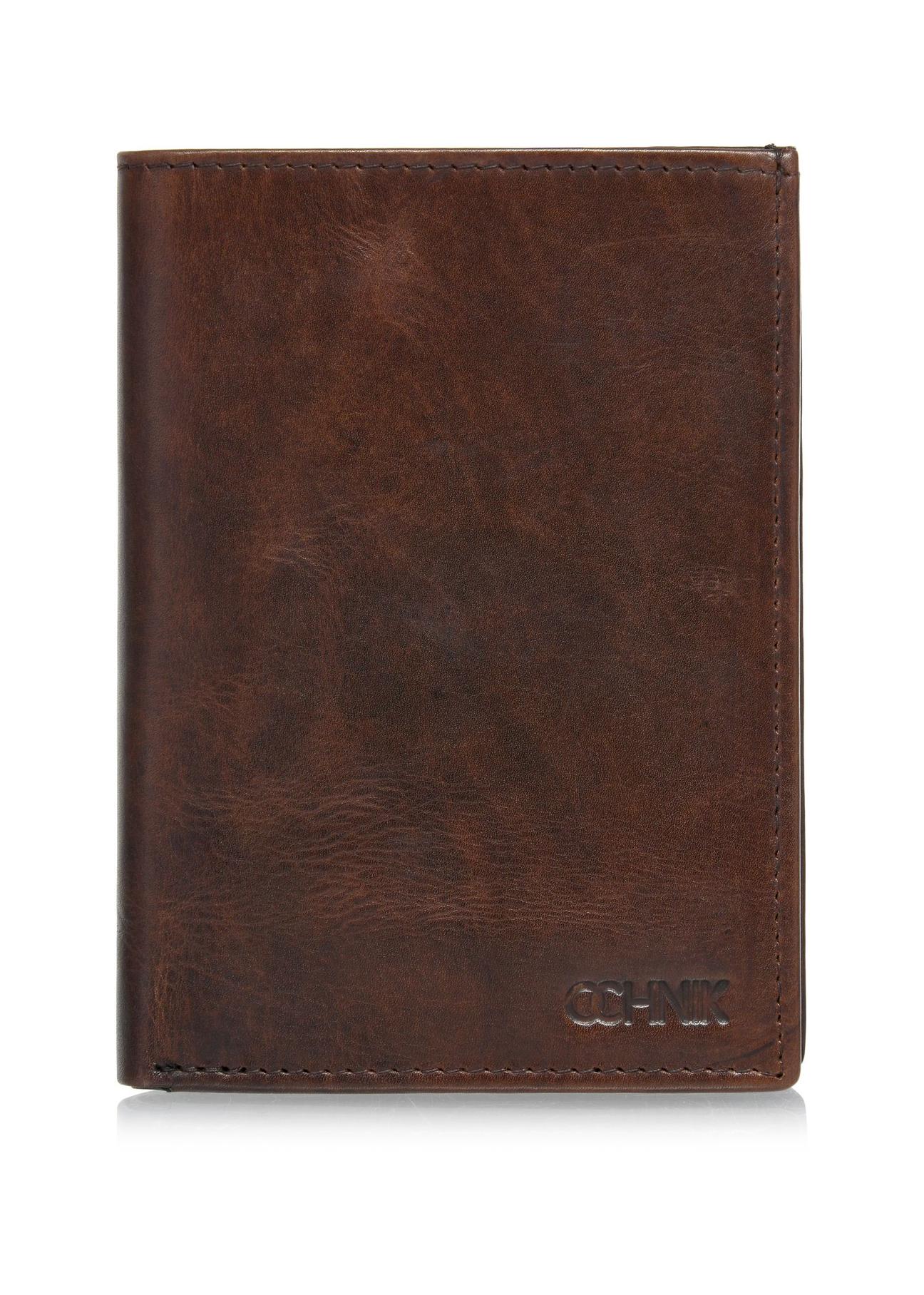 Brown leather men's wallet PORMS-0611-89(Z24)-01