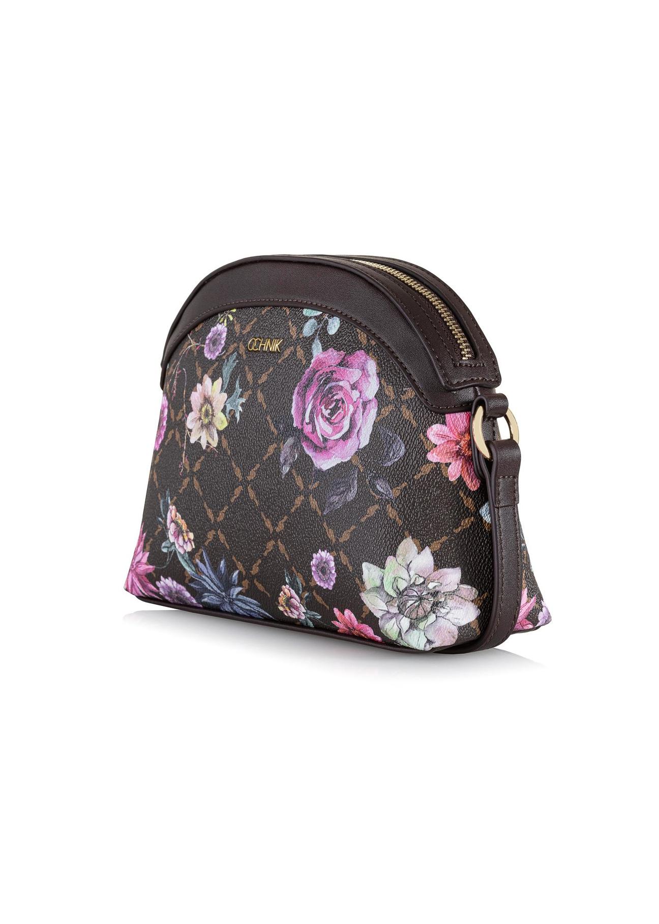 Small brown floral handbag for women TOREC-0817-15(Z23)-02