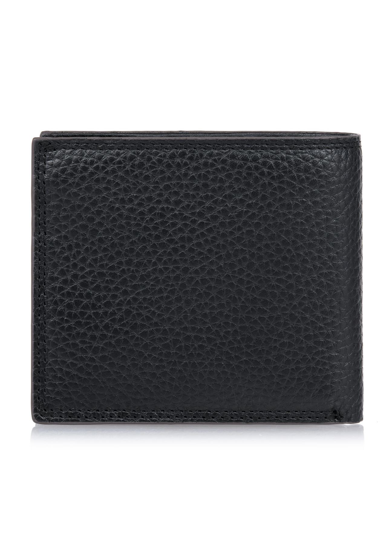 Unbuttoned black leather men's wallet with RFID PORMS-006RFID-99(W24)-02