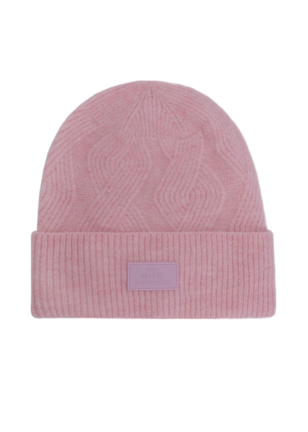 Light pink women's hat CZADT-0192-34(Z24)-01