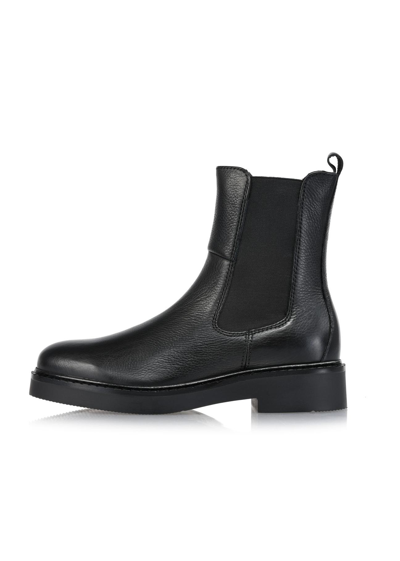 Black leather men's Chelsea boots BUTYM-0462-99(Z24)-03