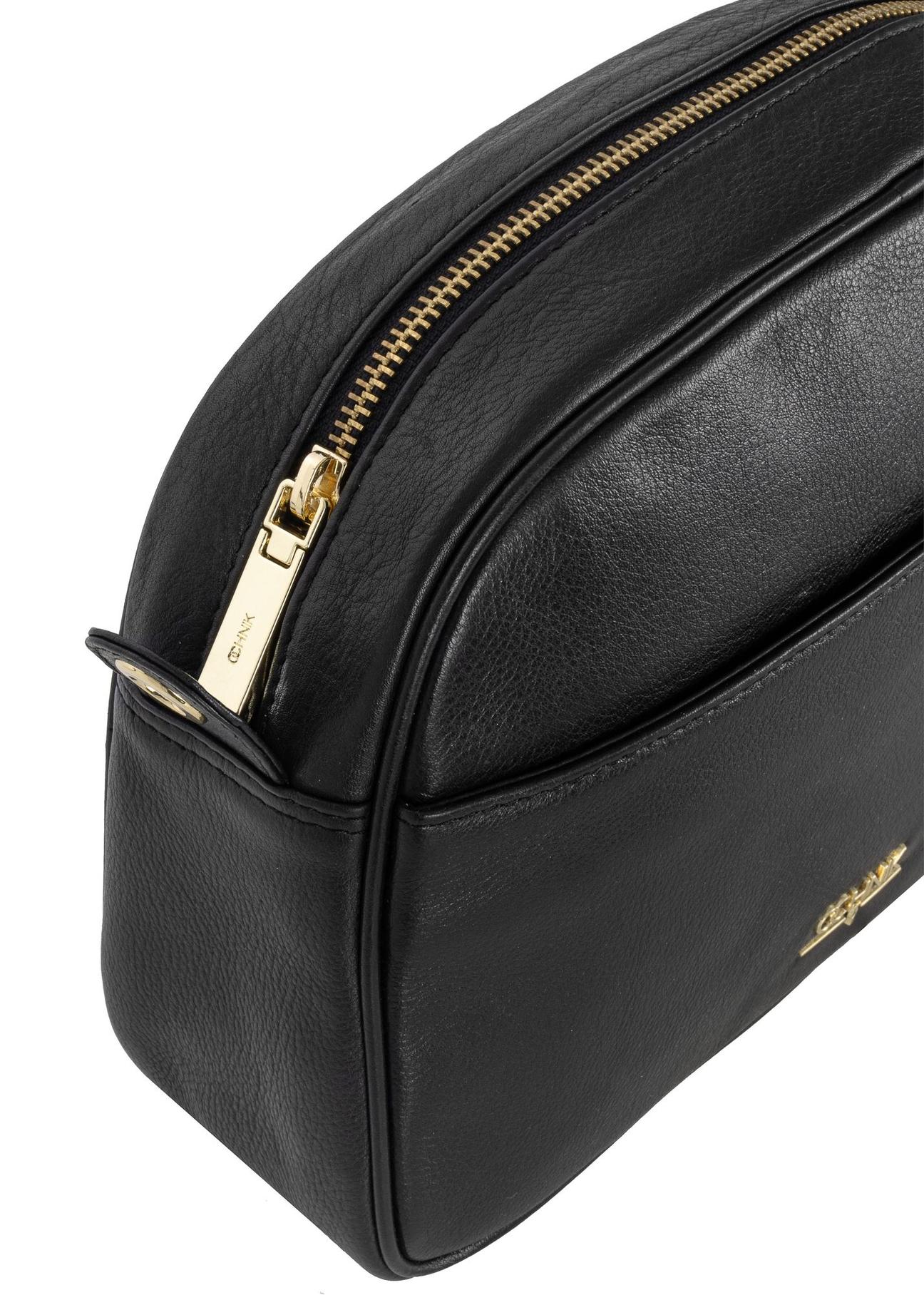 Women's black leather shoulder bag TORES-0806B-99(W24)-06