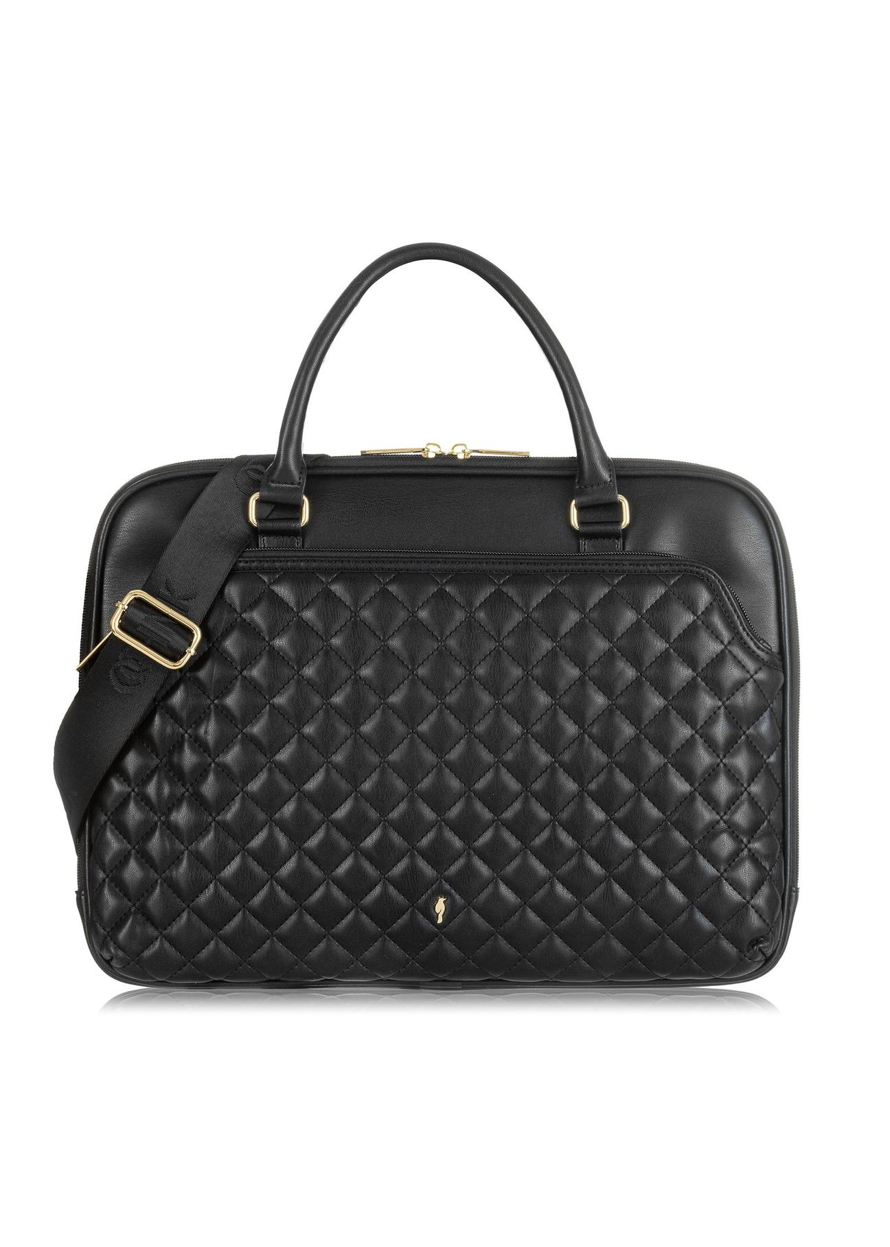 Black Quilted Women's Laptop Bag TOREC-0994-99(Z24)-01