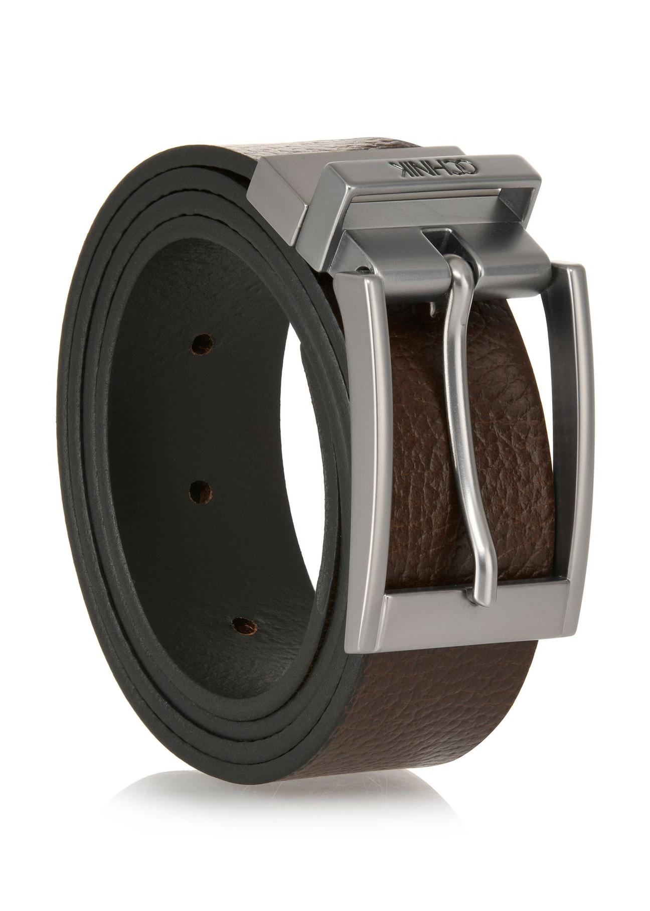 Double-sided leather men's belt PASMS-0167B-99(W24)-04