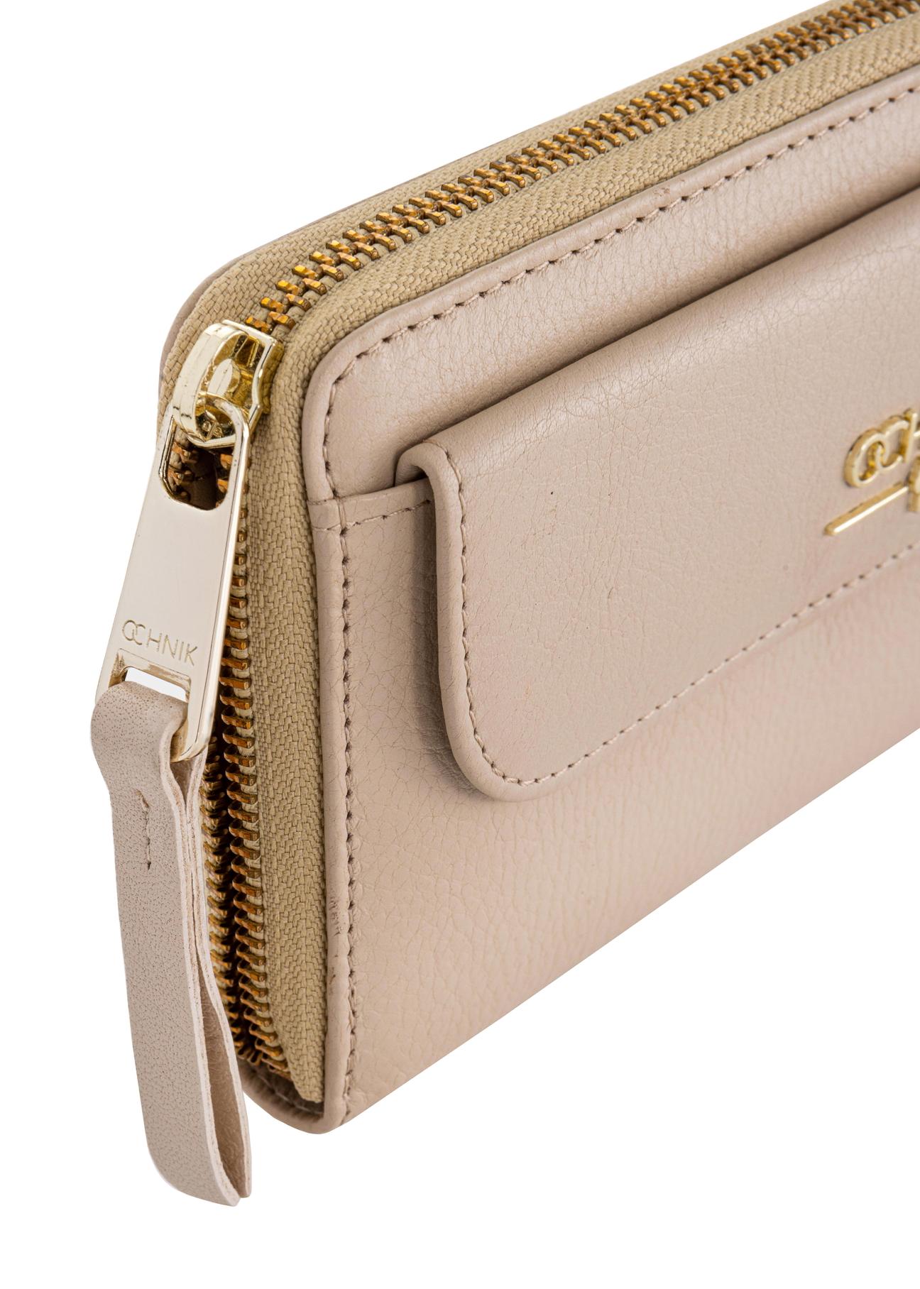 Large cream leather women's wallet PORES-0850-81(W23)-06