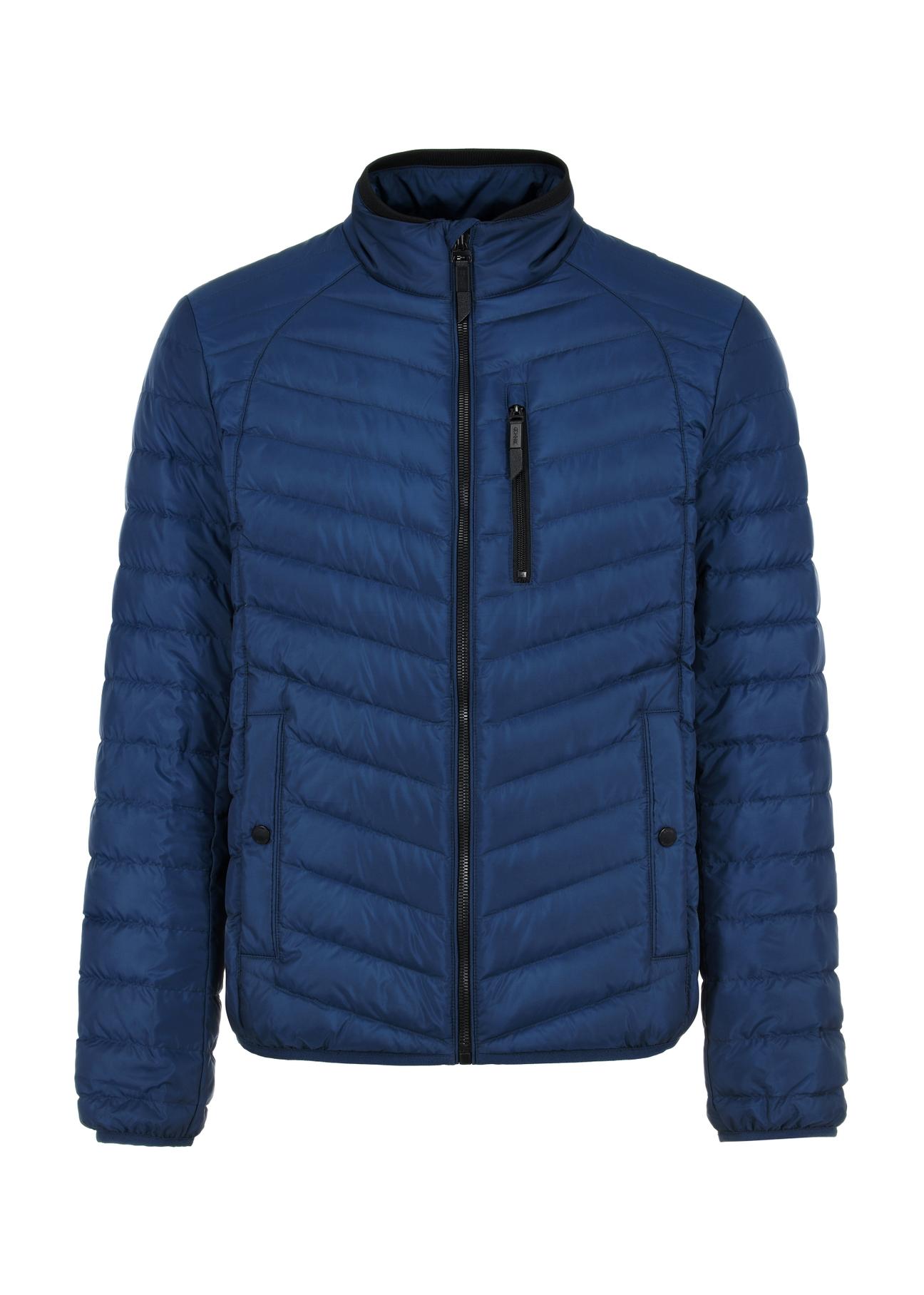 Men's navy blue quilted jacket KURMT-0310-69(W24)-04