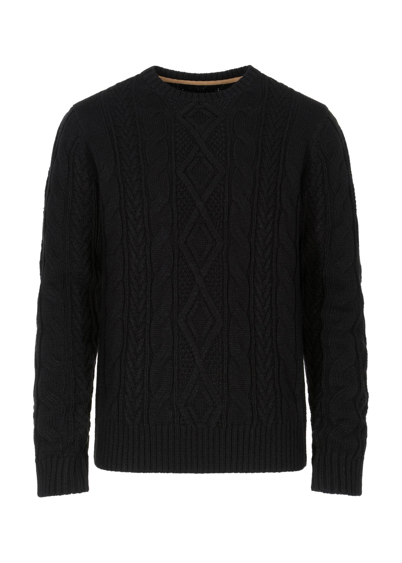 Black men's sweater SWEMT-0141-99(Z23)-03