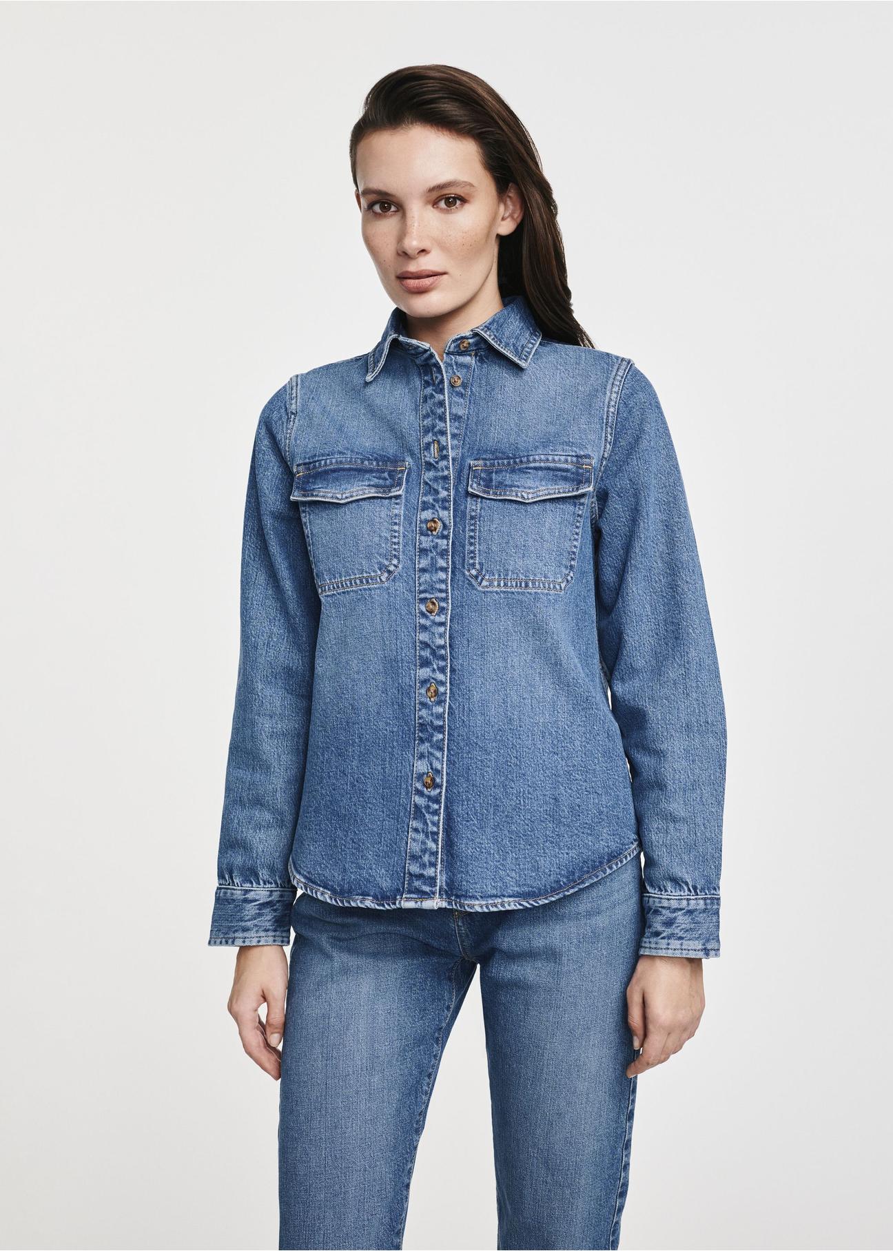 Women's denim shirt KOSDT-0164-69(W25)-03