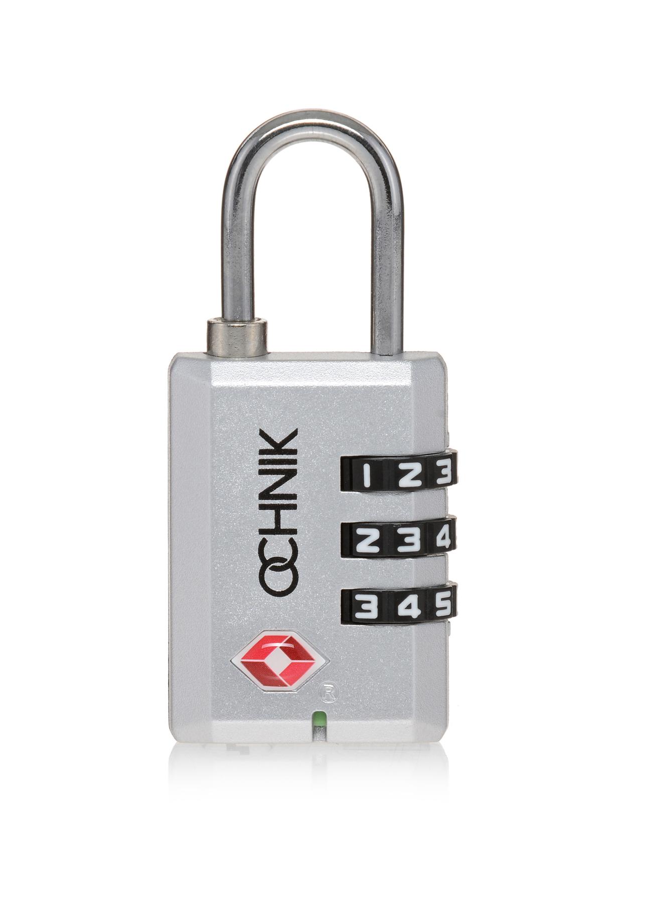 Silver TSA combination padlock AW-005-0013-92(W24)-01