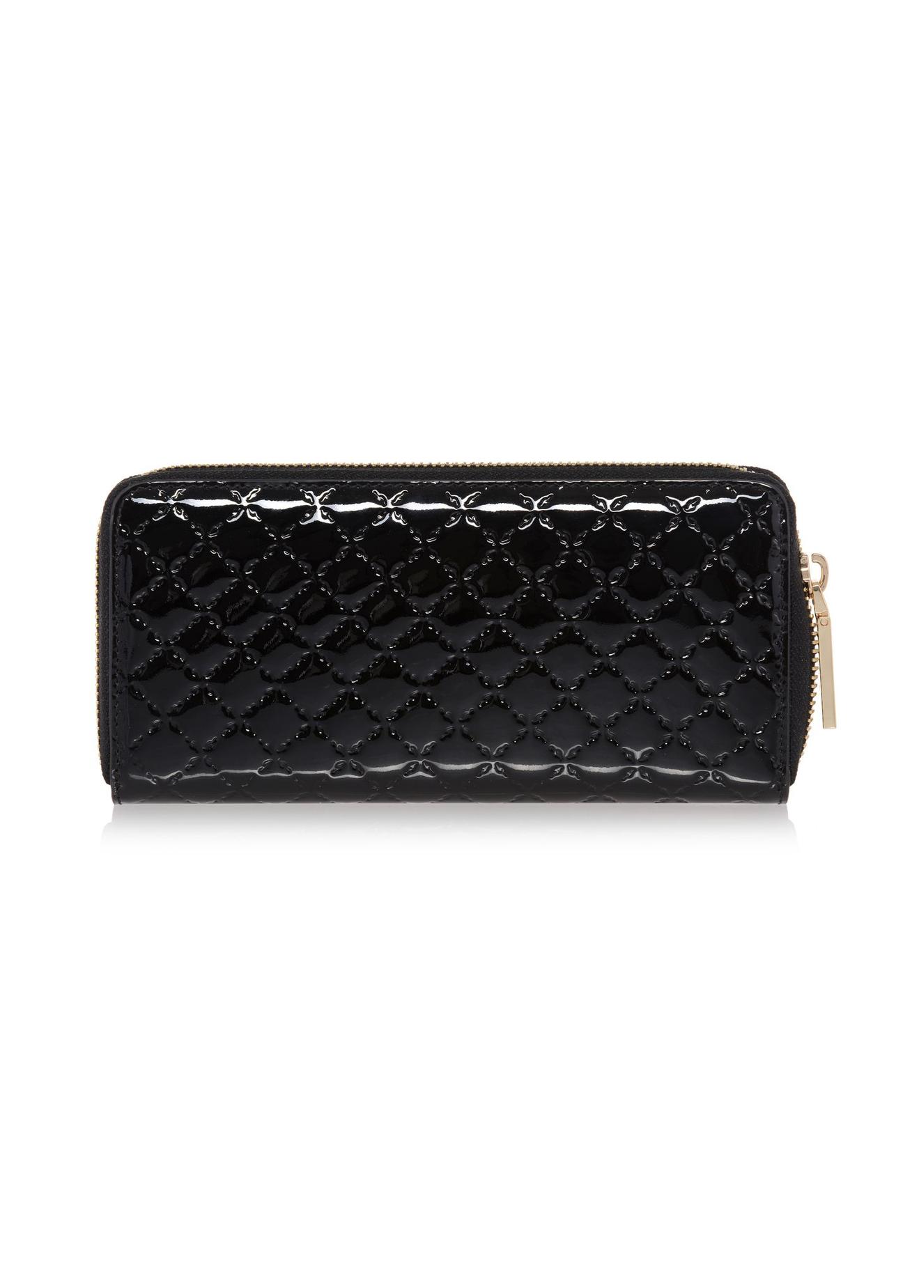 Women's lacquered leather wallet PORES-0841A-99(W23)-02