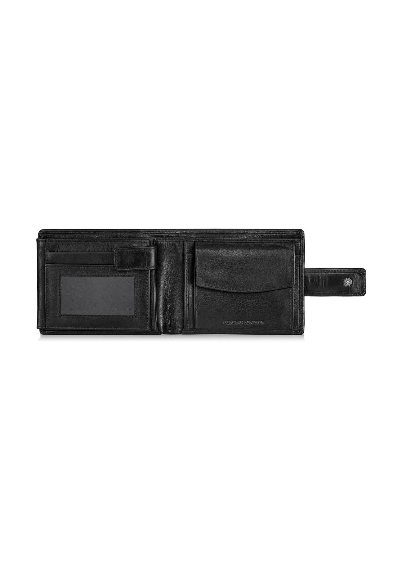 Black leather men's wallet PORMS-0622-99(Z24)-06