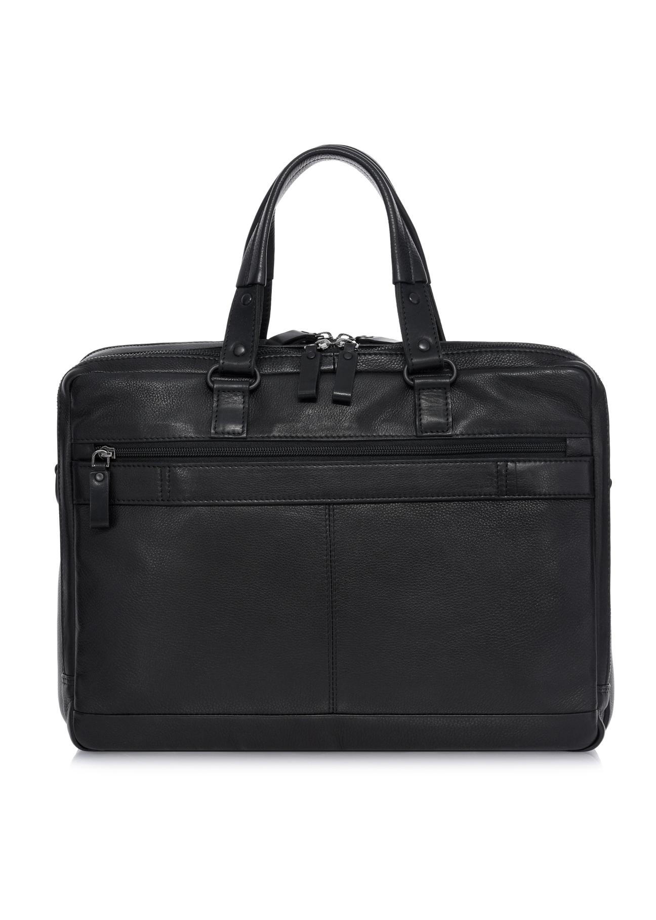 Large black leather briefcase for men TORMS-0416-99(W24)-03