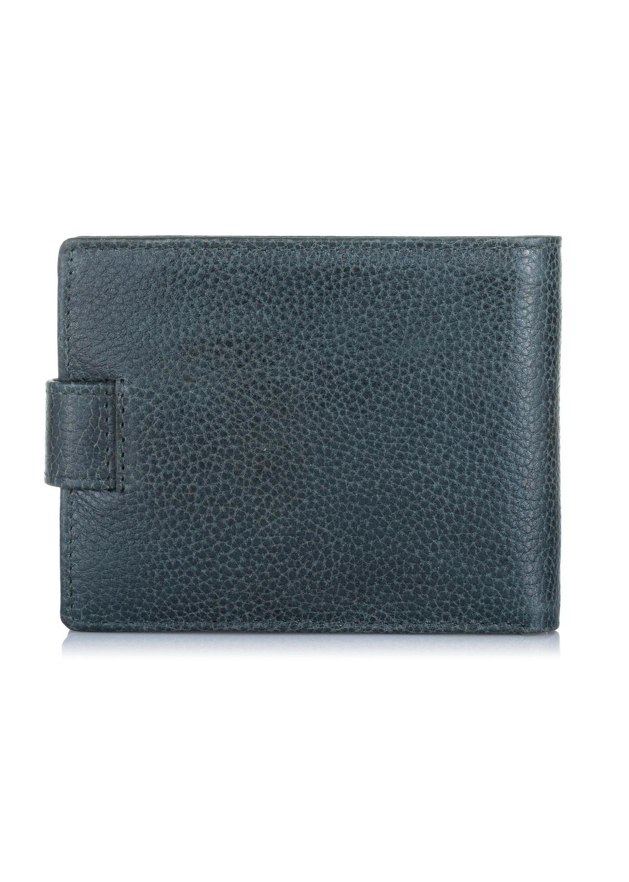 Men's navy blue leather wallet PORMS-0518-69(W23)-03