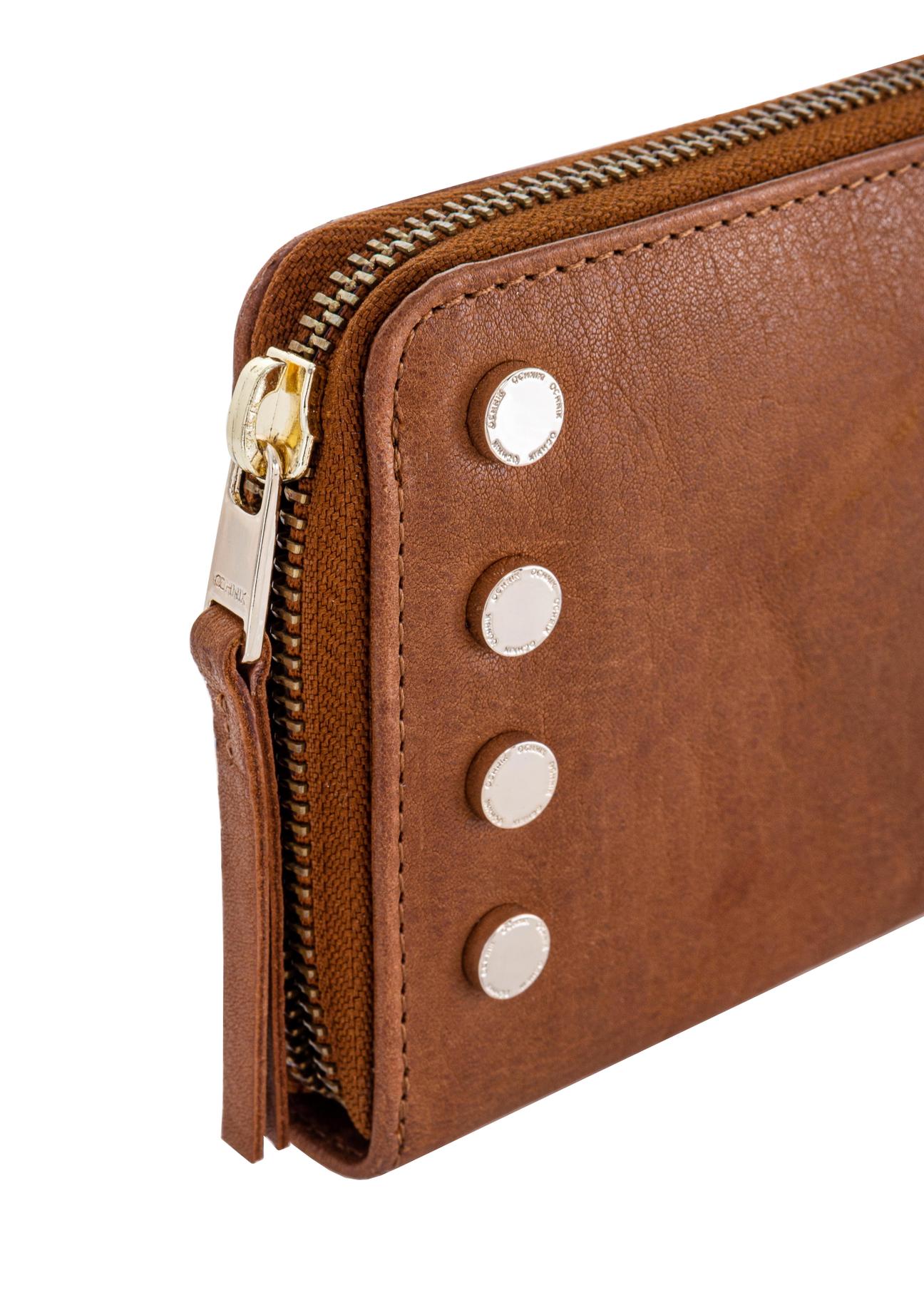 Brown leather women's wallet PORES-0851-88(W23)-06