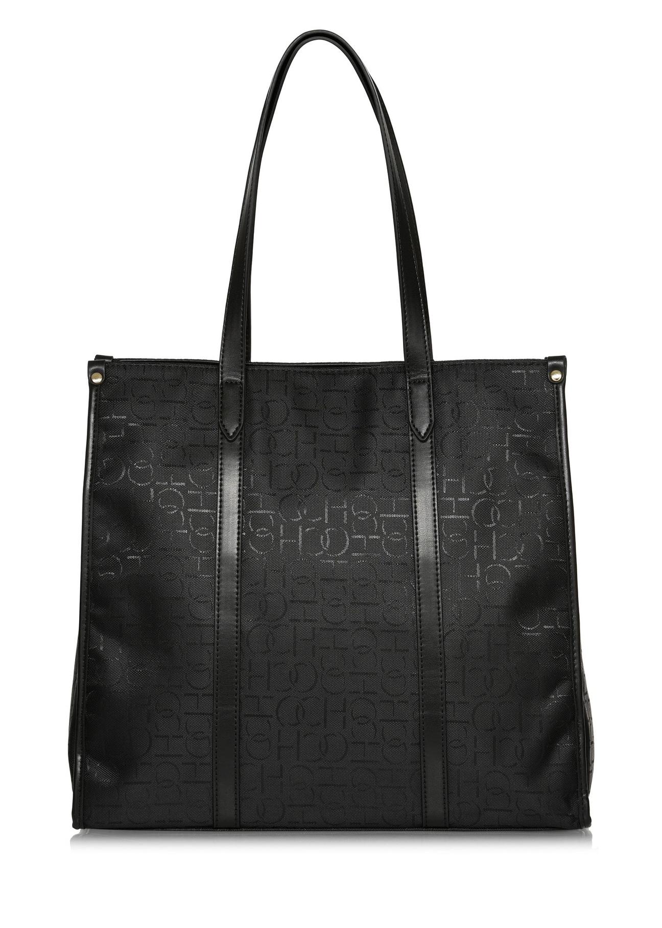 Black women's shopper bag TOREN-0279-99(W24)-02