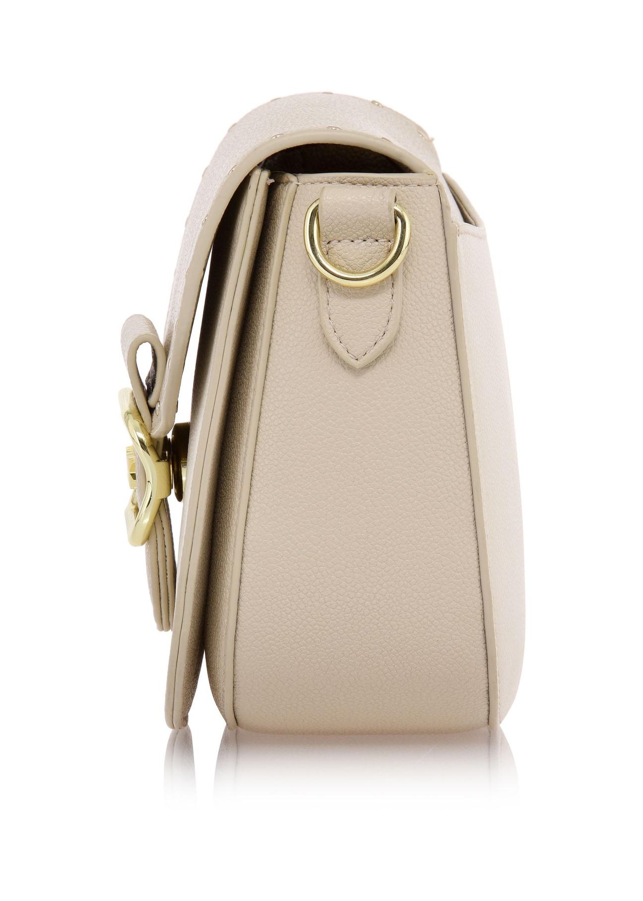 Women's small beige postbag TOREC-0880-81(W24)-04