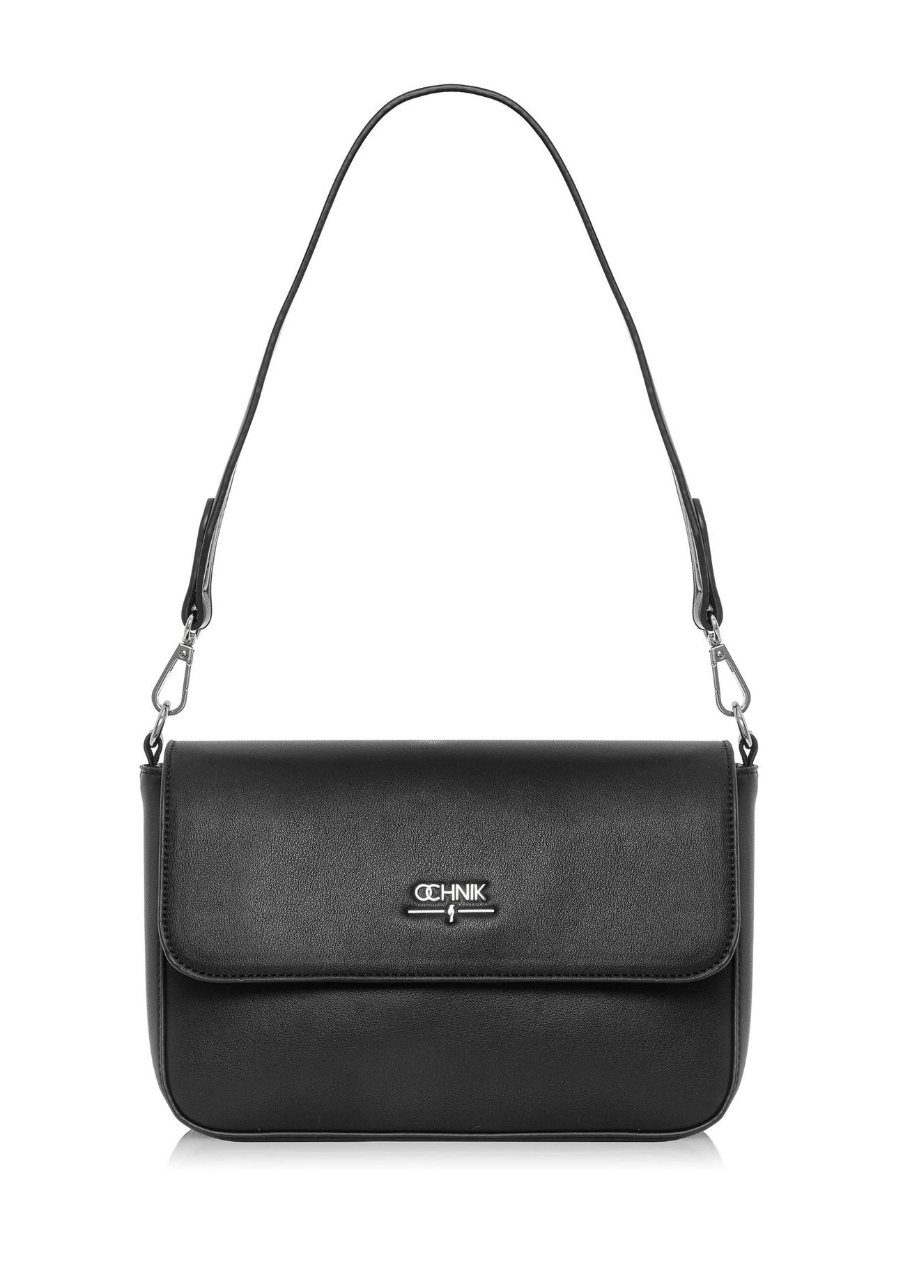 Black rectangular women's messenger bag TOREC-0930A-99(W25)-07