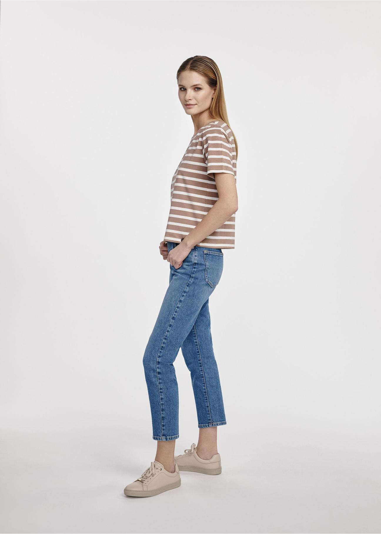 Women's striped T-shirt TSHDT-0136-82(W25)-05