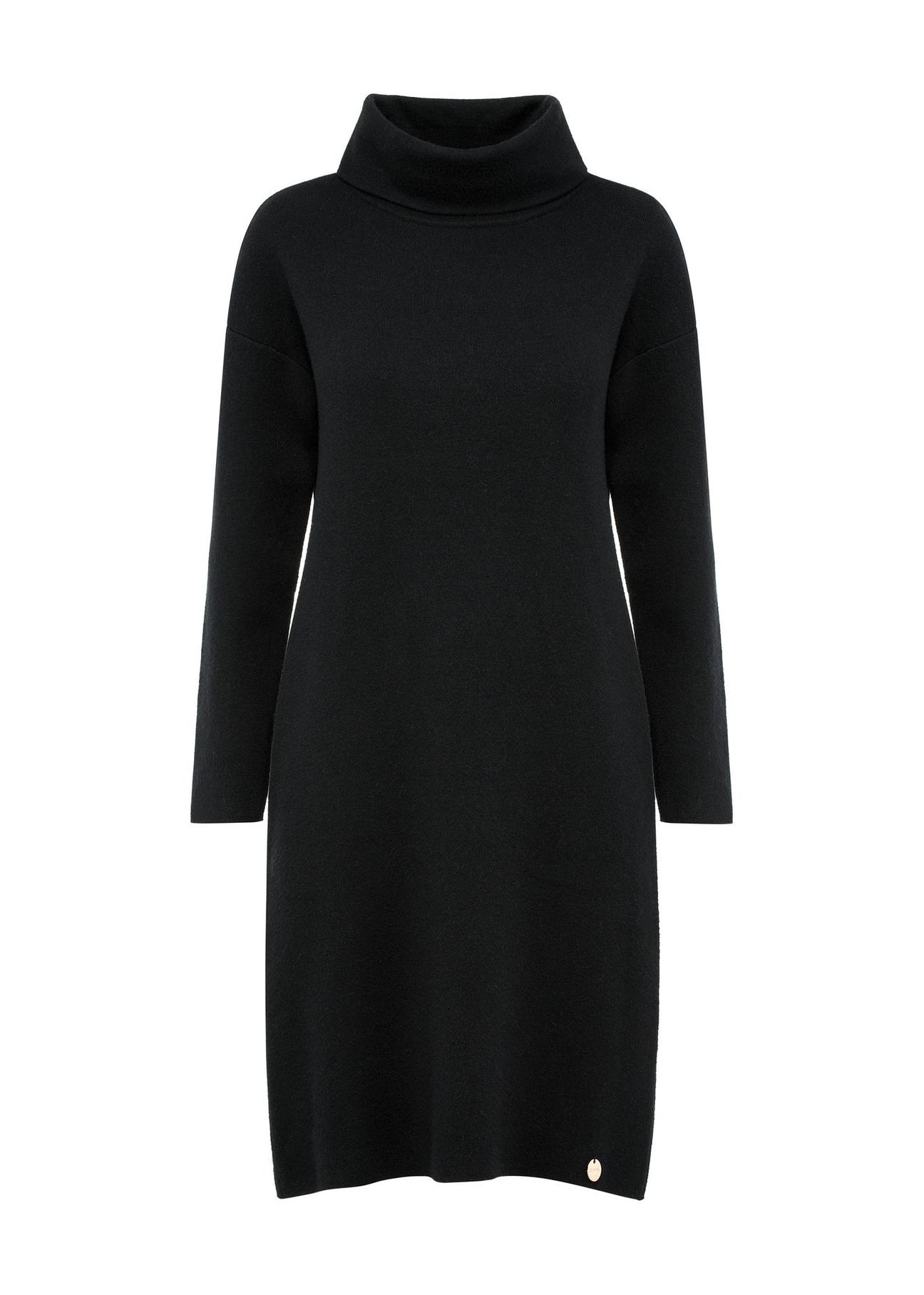 Black turtleneck dress SUKDT-0206-99(Z24)-04