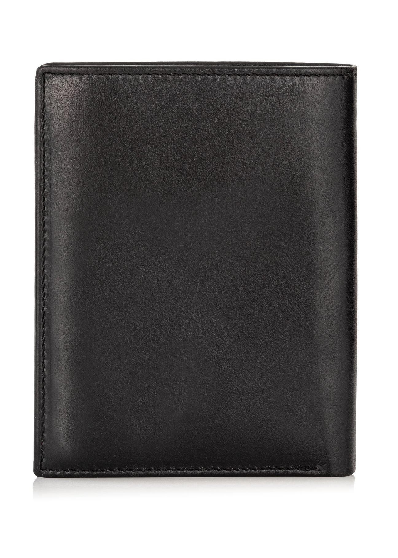 Black leather men's wallet PORMS-0627-98(Z24)-03