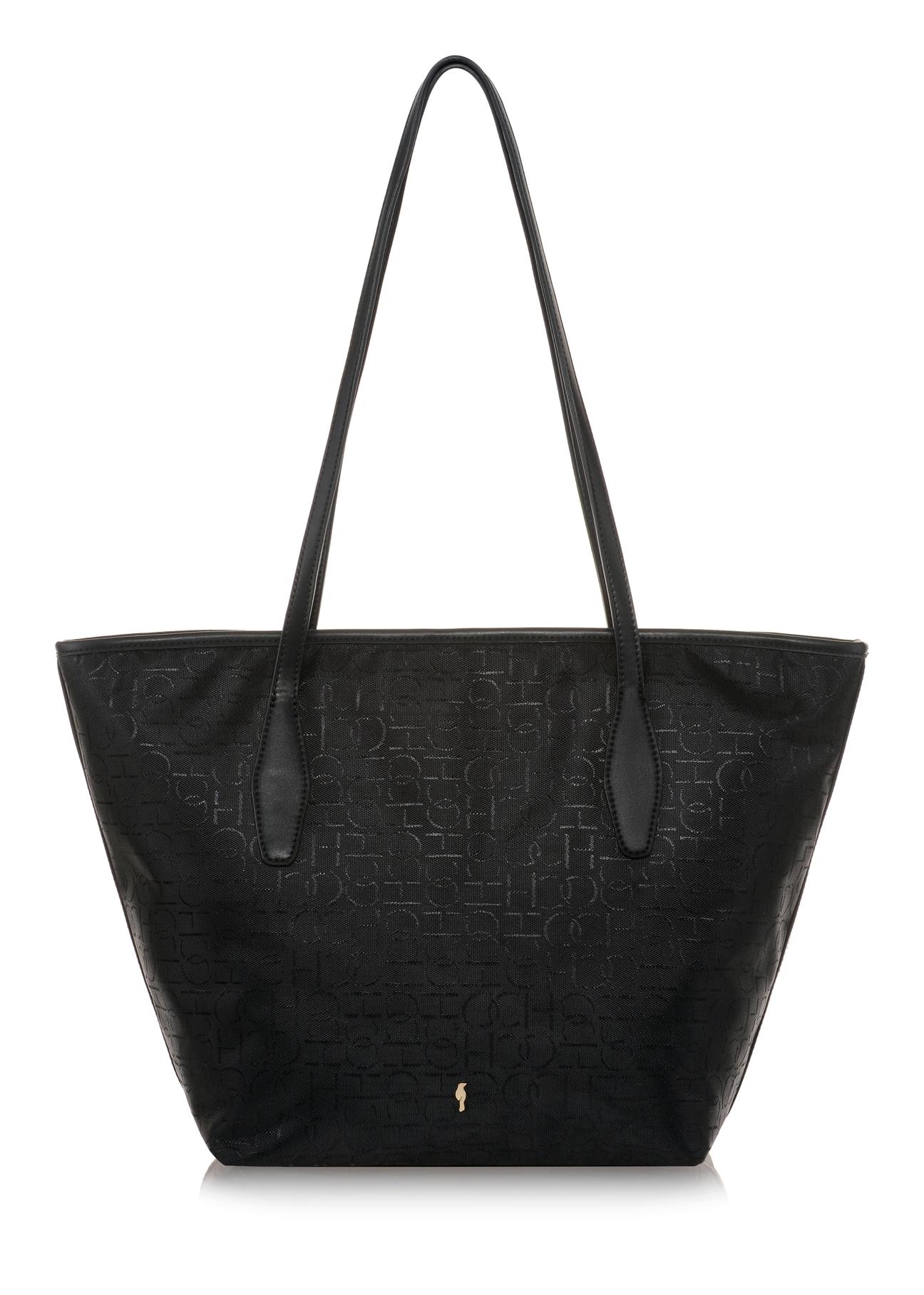 Women's shopper bag with monogram TOREN-0242-99(W23)-01