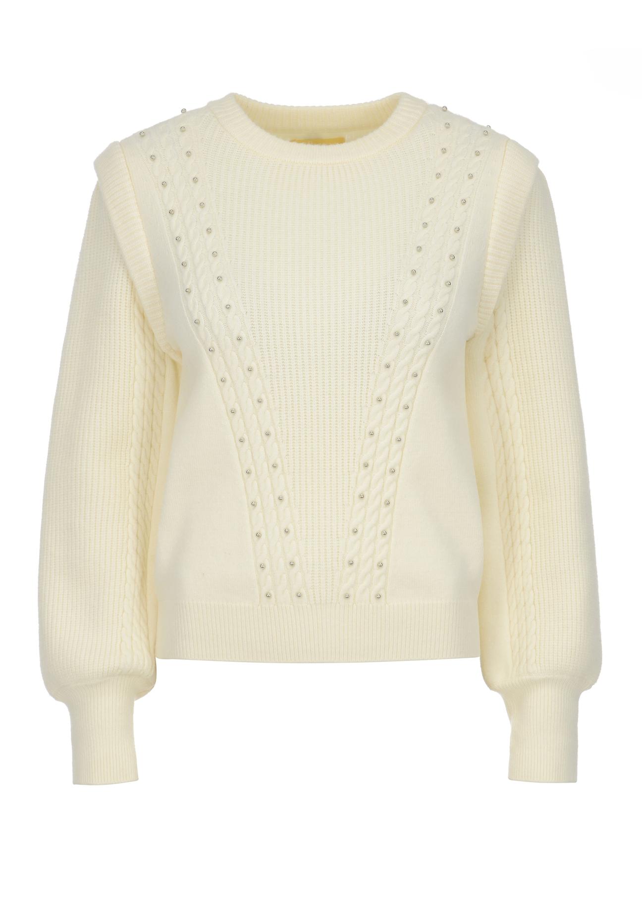 Cream women's sweater SWEDT-0168-12(Z22)-05