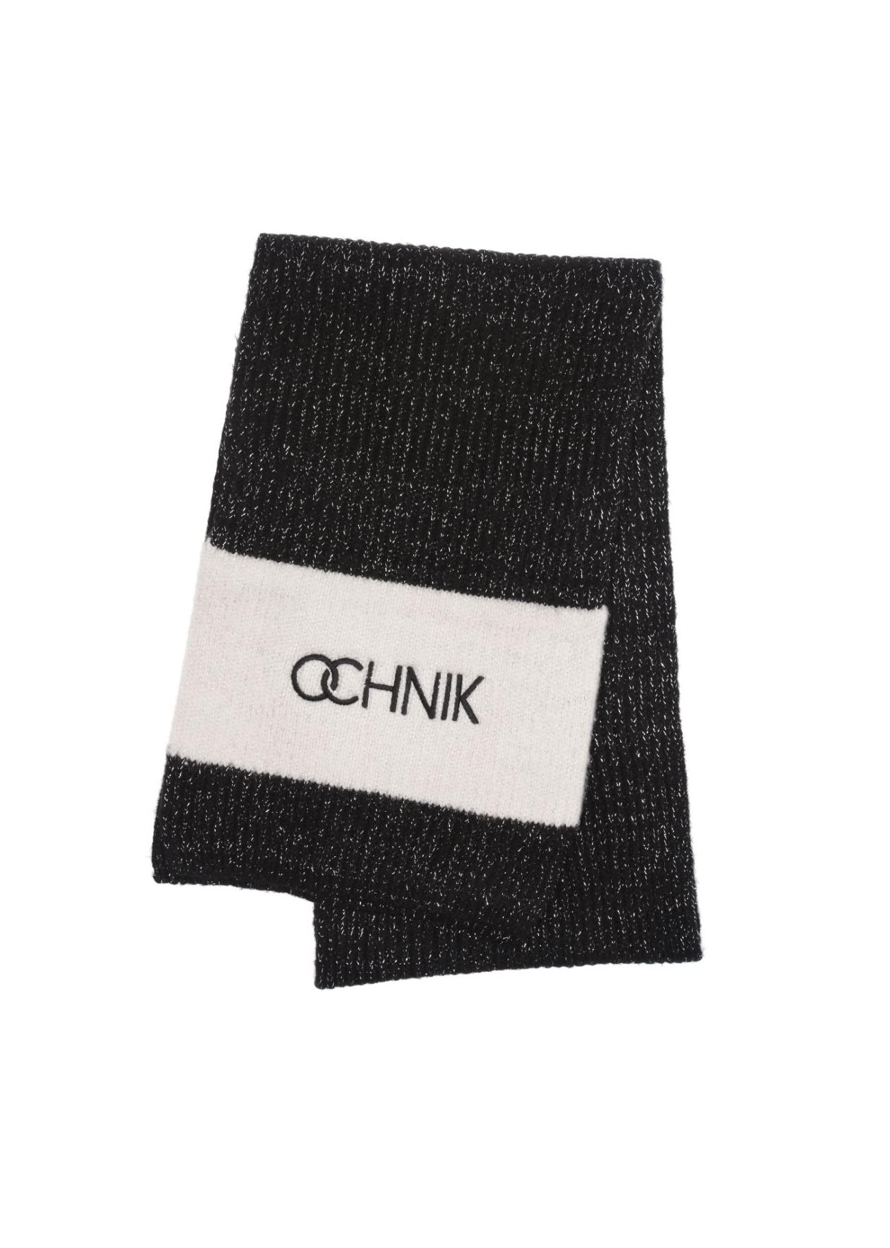 Black women's scarf with OCHNIK logo SZADT-0125A-99(Z24)-02