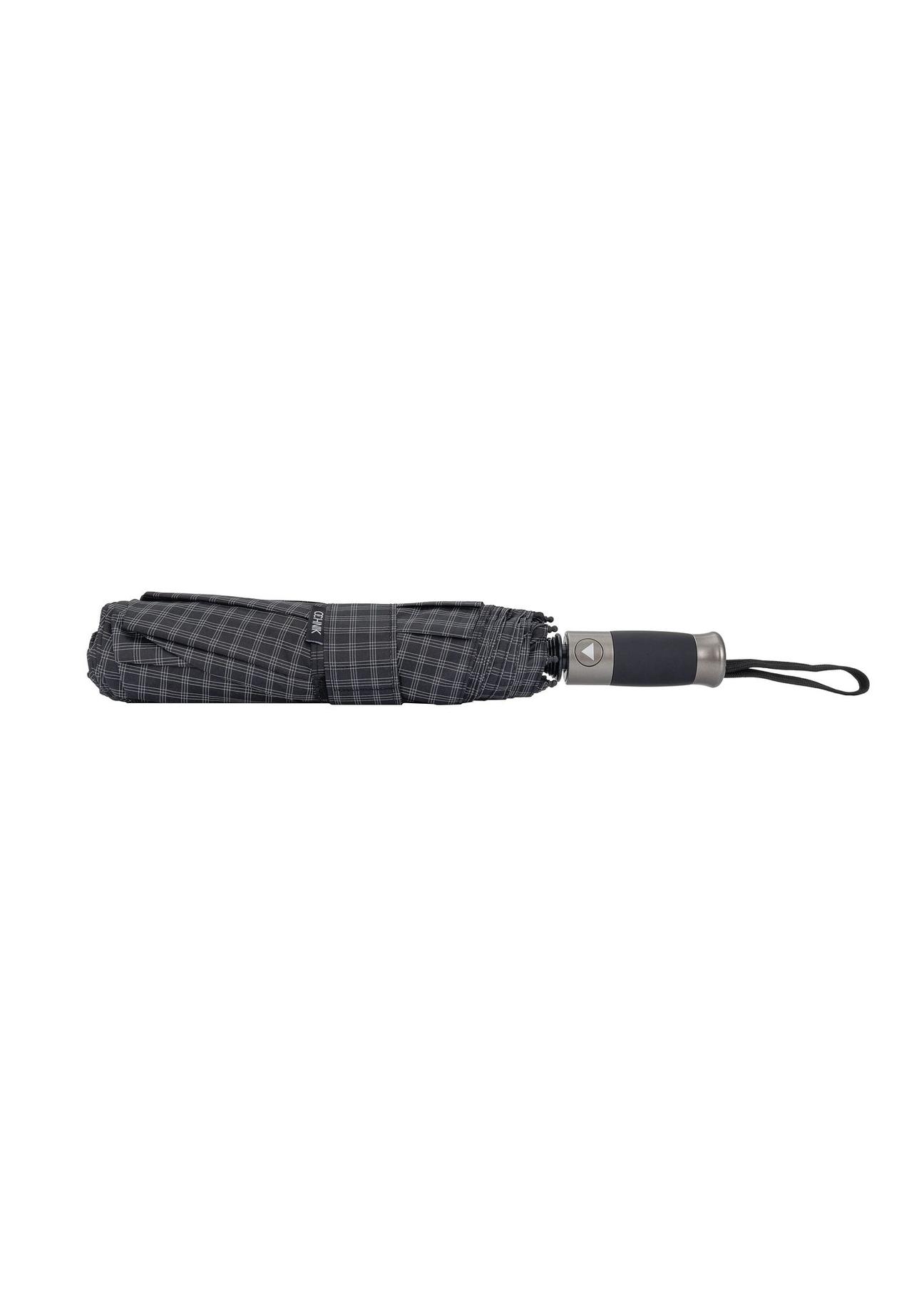 Men's checkered folding umbrella PARSM-0031-15(W24)-02