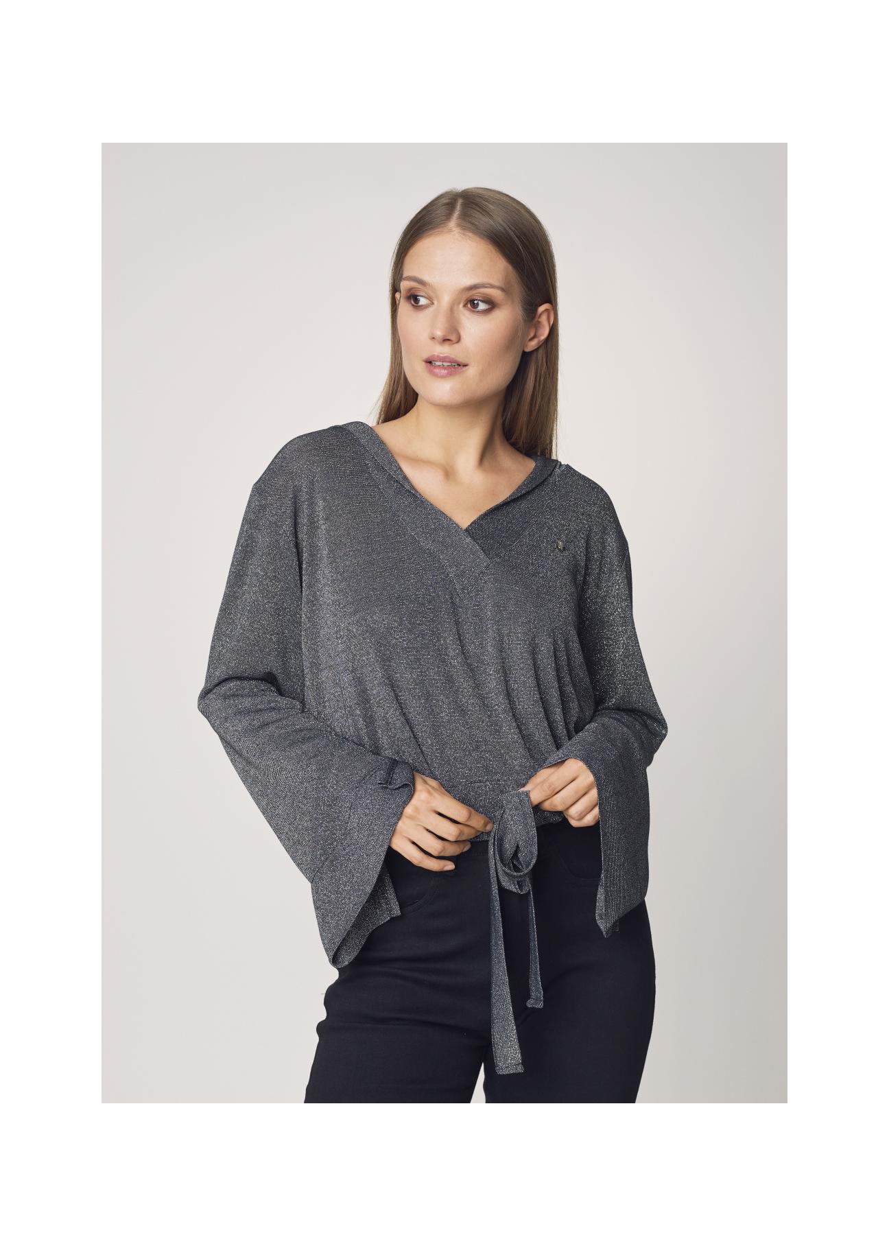 Women's sweatshirt with ribbed bottom BLZDT-0066-99(Z21)-01