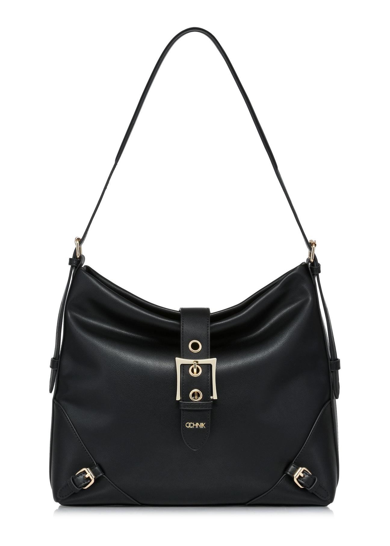 Black women's shopper bag TOREC-0950-99(Z24)-03