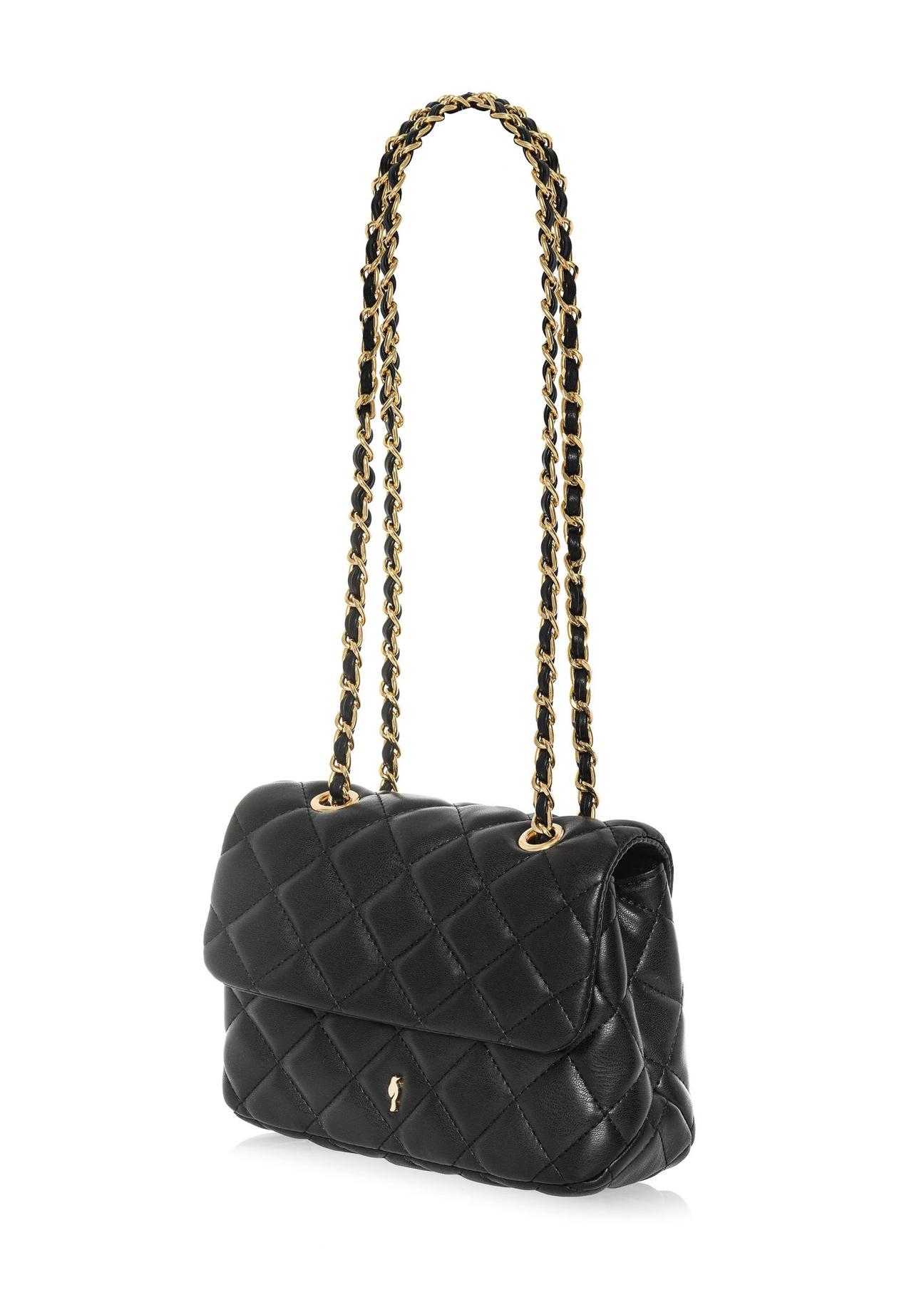 Black quilted women's handbag TOREC-0932B-99(W25)-02