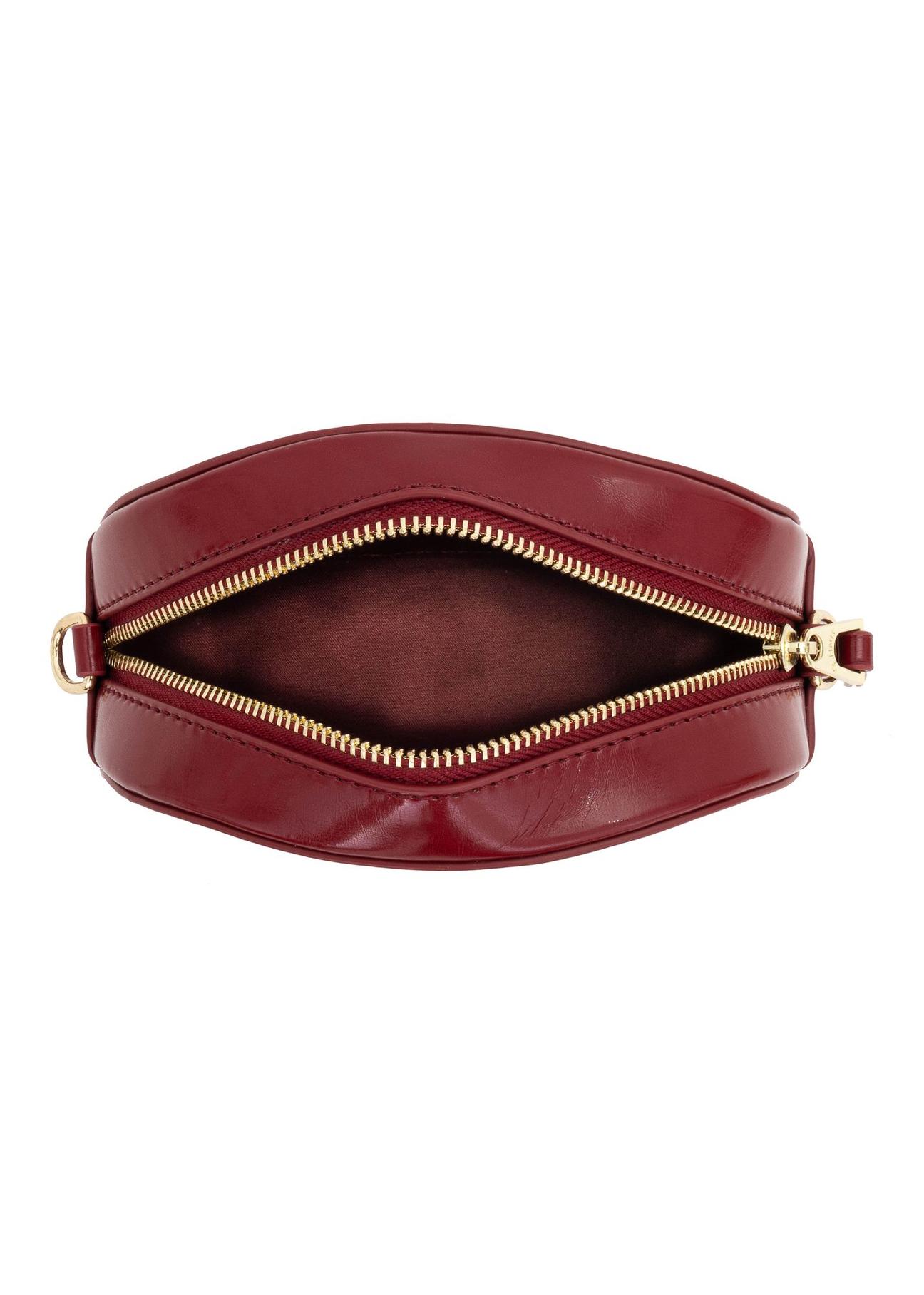 Small red handbag made of shiny imitation leather TOREC-0730B-49(Z24)-05