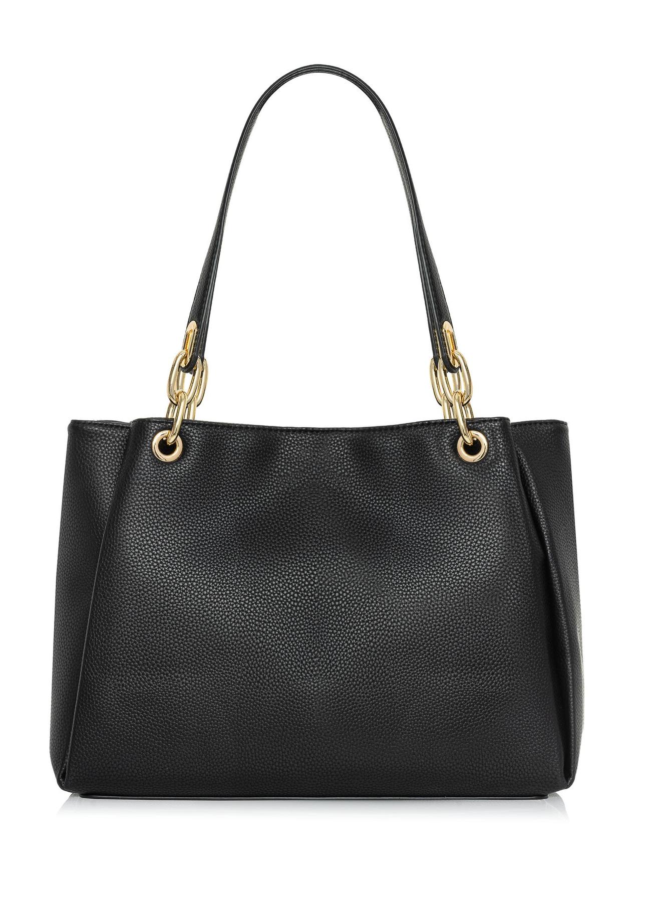 Black women's handbag made of imitation leather TOREC-0998-99(W25)-04