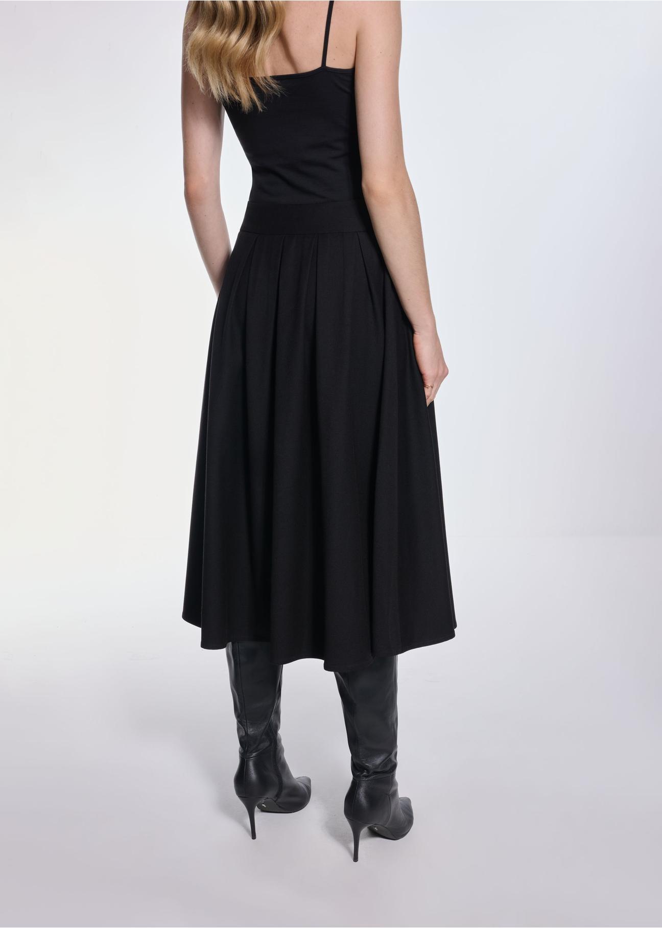 Black midi skirt SPCDT-0093-99(Z24)-02