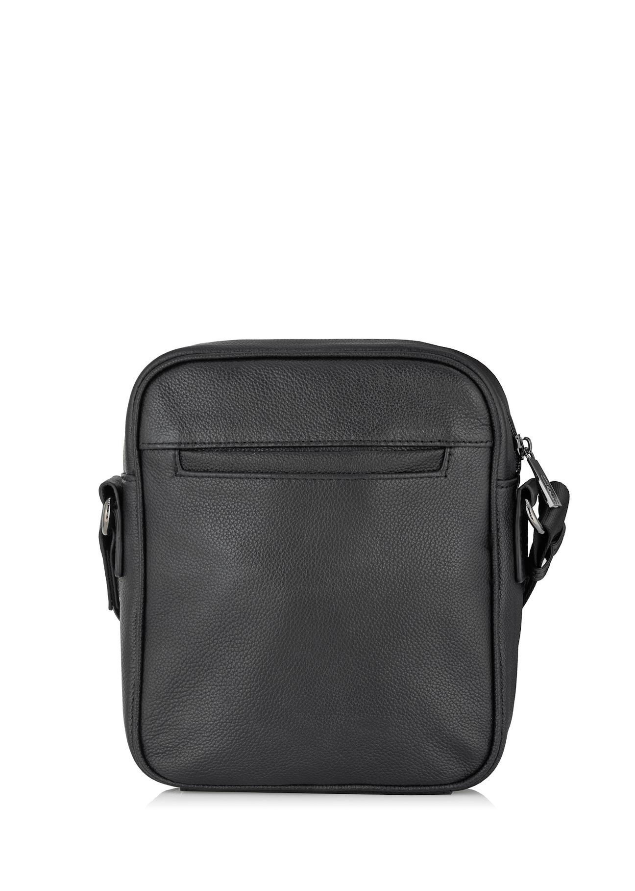 Black leather men's bag TORMS-0251A-99(Z24)