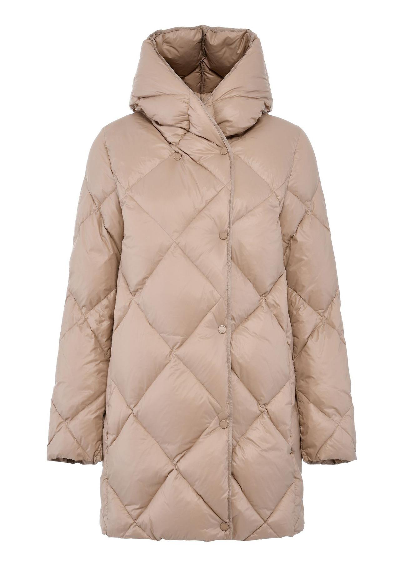 Beige quilted women's jacket KURDT-0528-81(Z24)-06